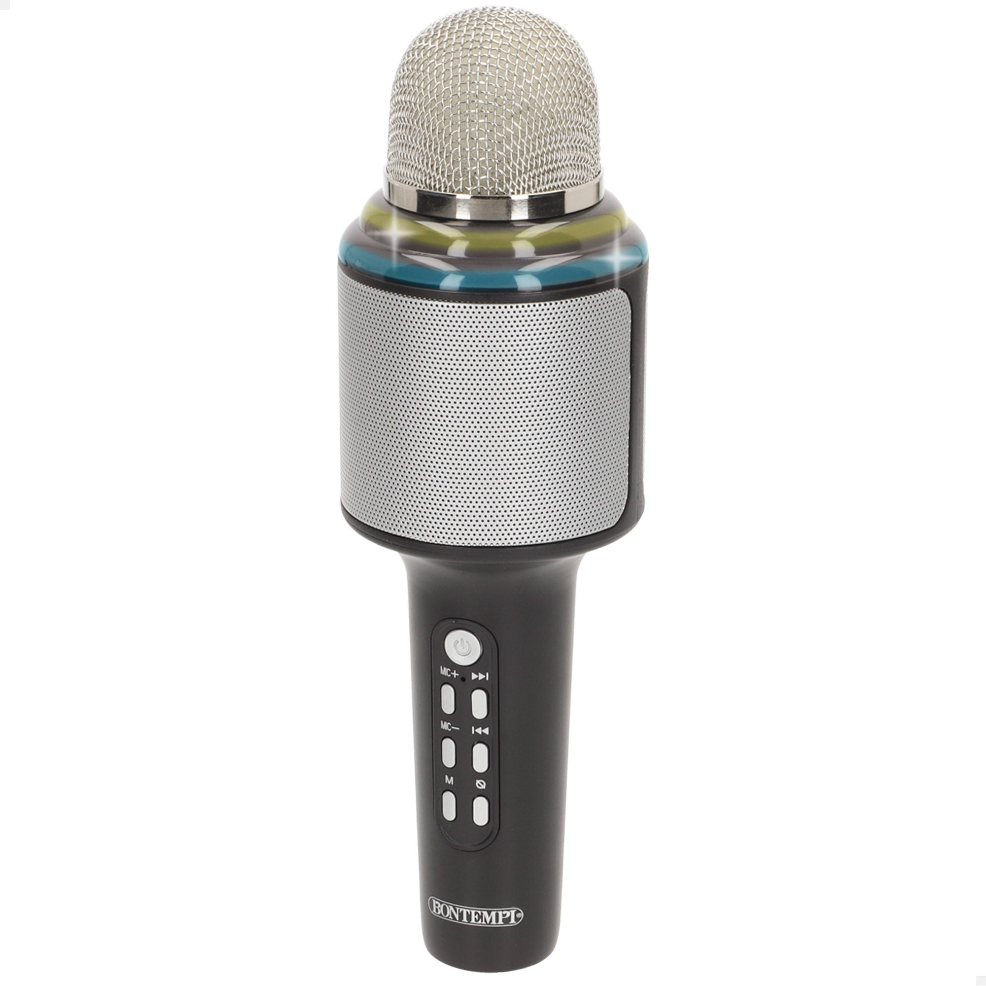 Micrófono karaoke inalámbrico con altavoz y luces Bontempi