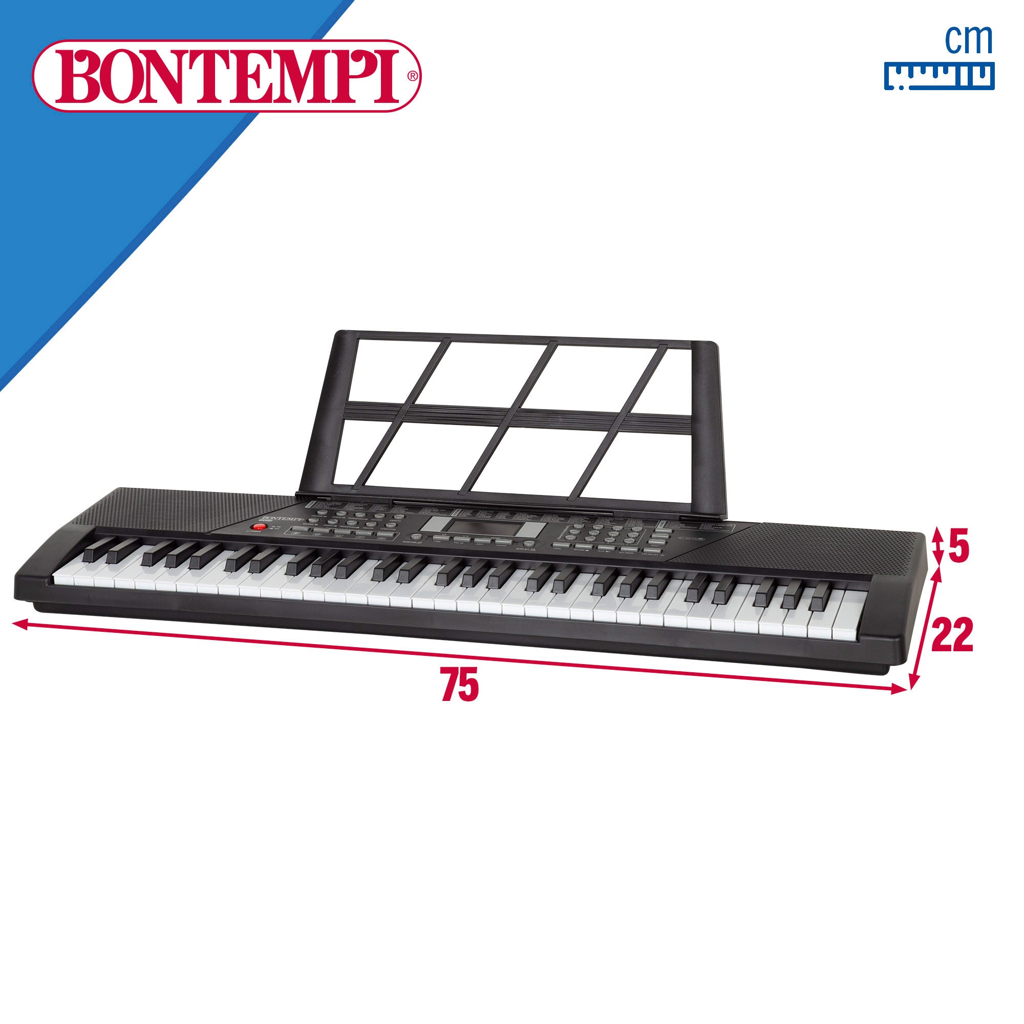 Teclado digital con atril 61 teclas Bontempi