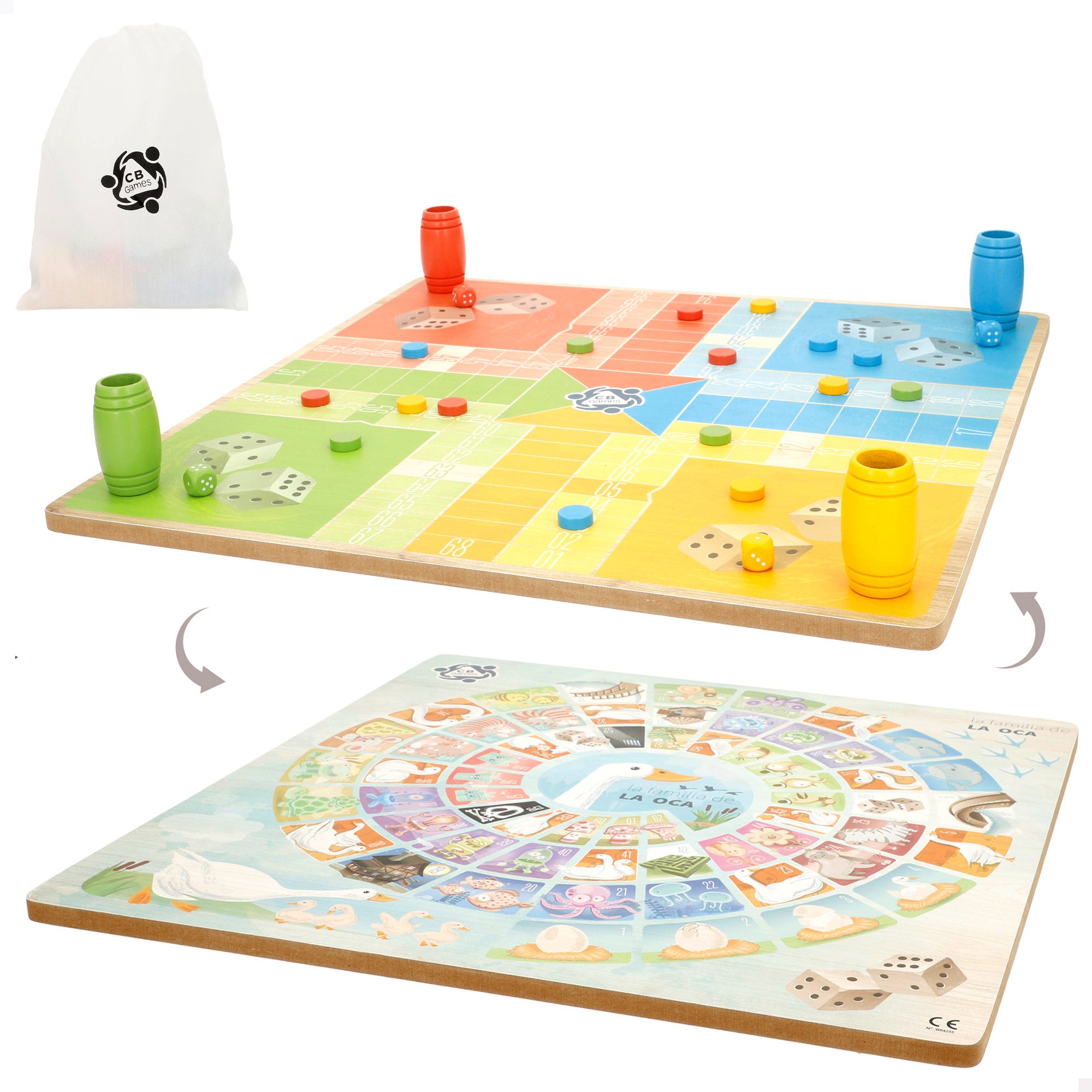 Tablero parchís y oca 2 en 1 CB Games