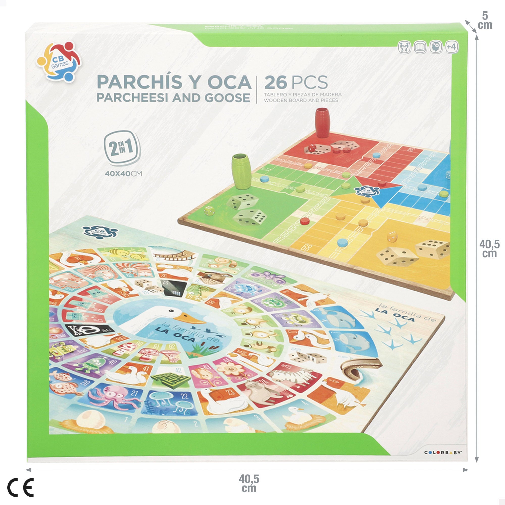 Tablero parchís y oca 2 en 1 CB Games