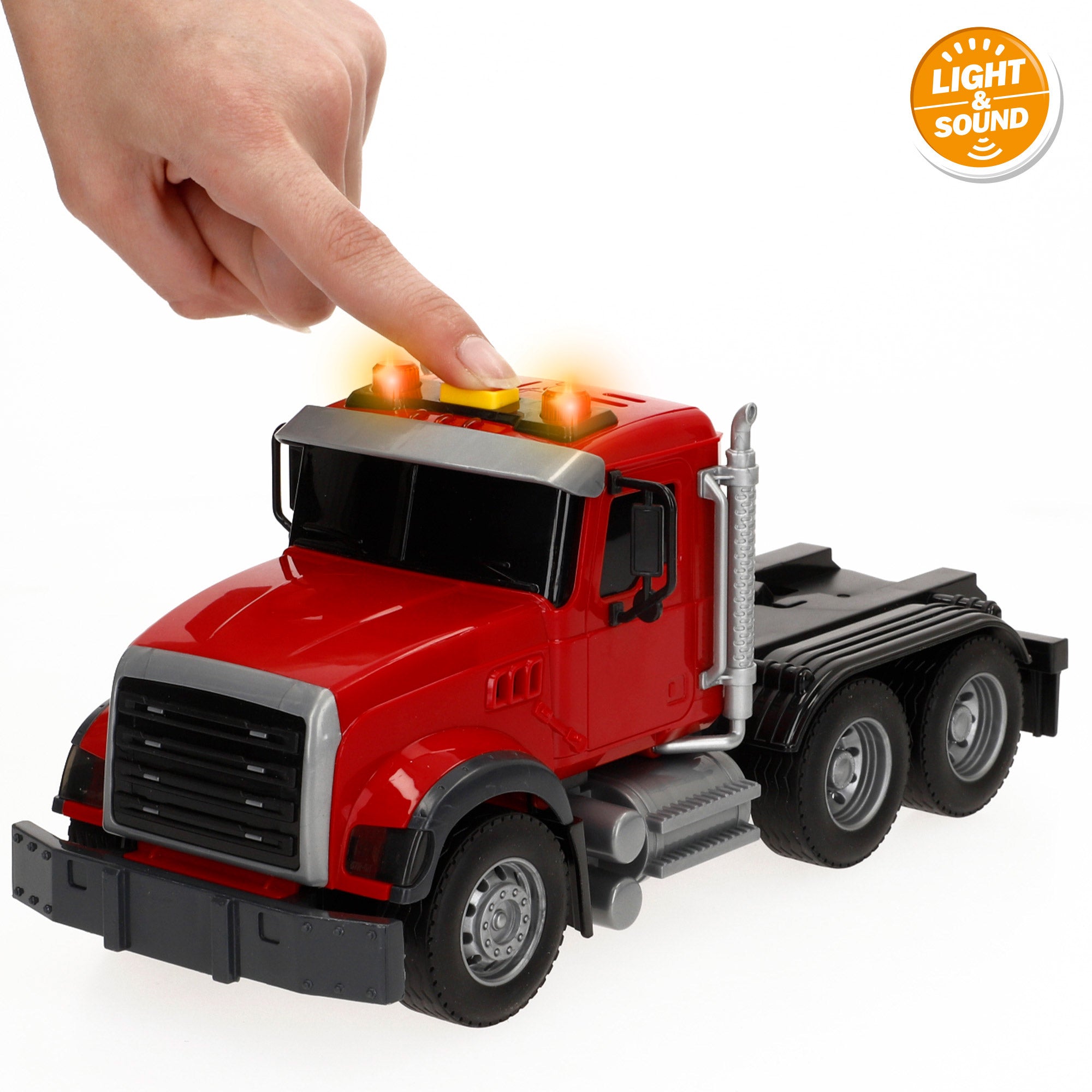 Camión transporte agrícola con luz y sonido 1:14 + tractor y remolque Speed & Go
