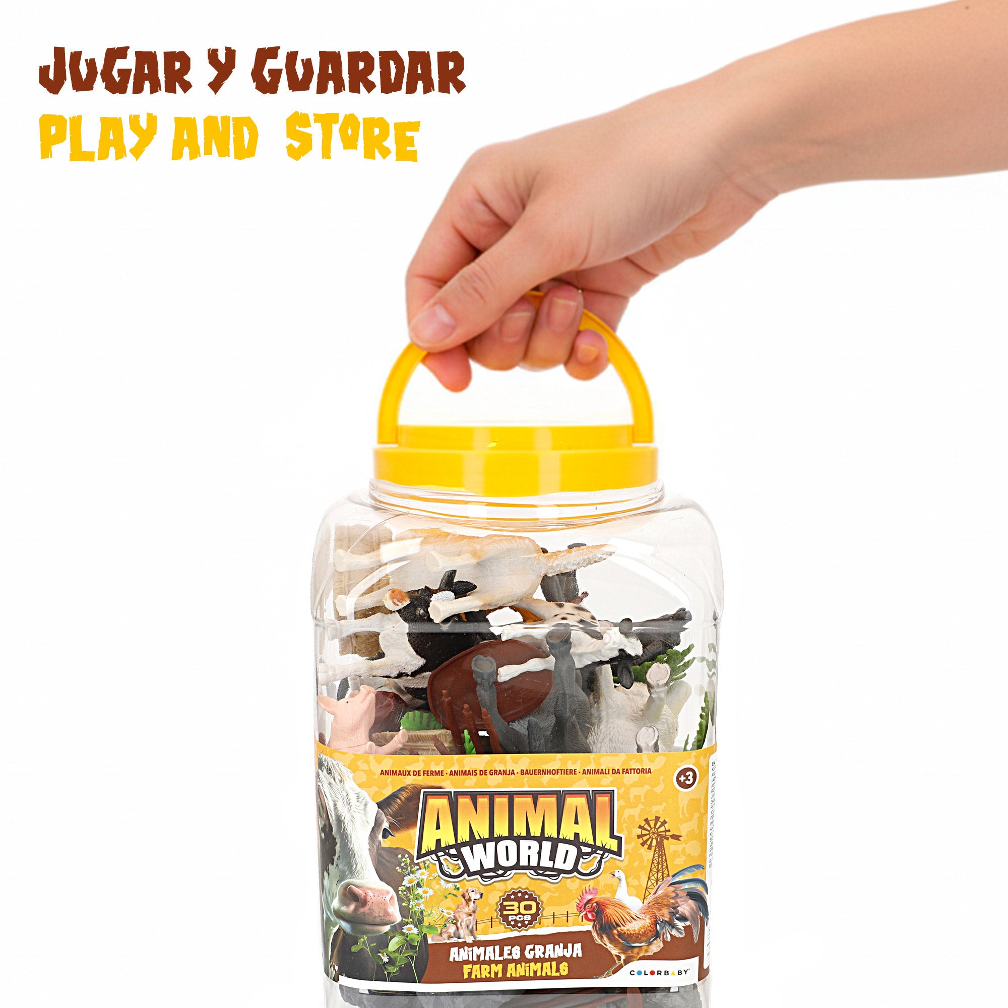 Set animales de granja con tapete y accesorios 30 pzas. Animal World