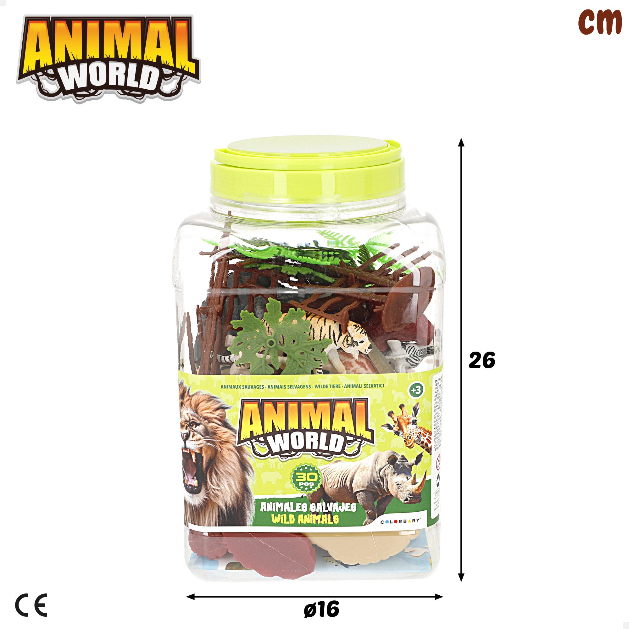 Set animales salvajes con tapete y accesorios 30 pzas. Animal World
