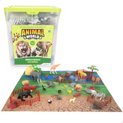 Set animales salvajes con tapete y accesorios 60 pzas. Animal World