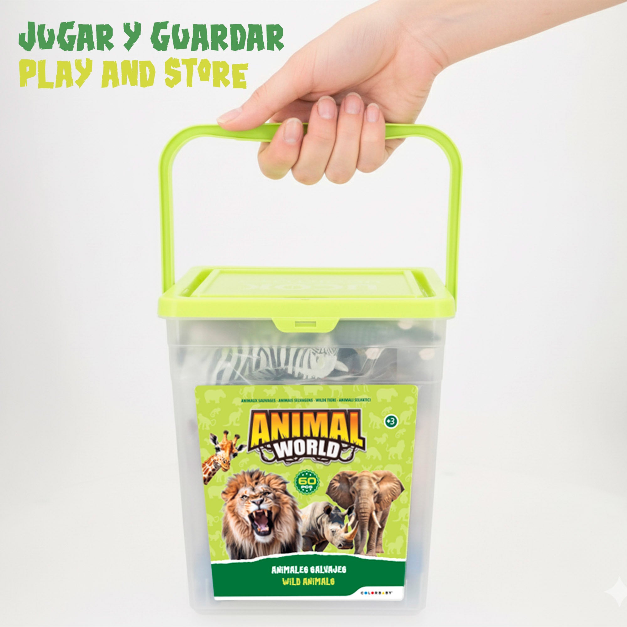 Set animales salvajes con tapete y accesorios 60 pzas. Animal World