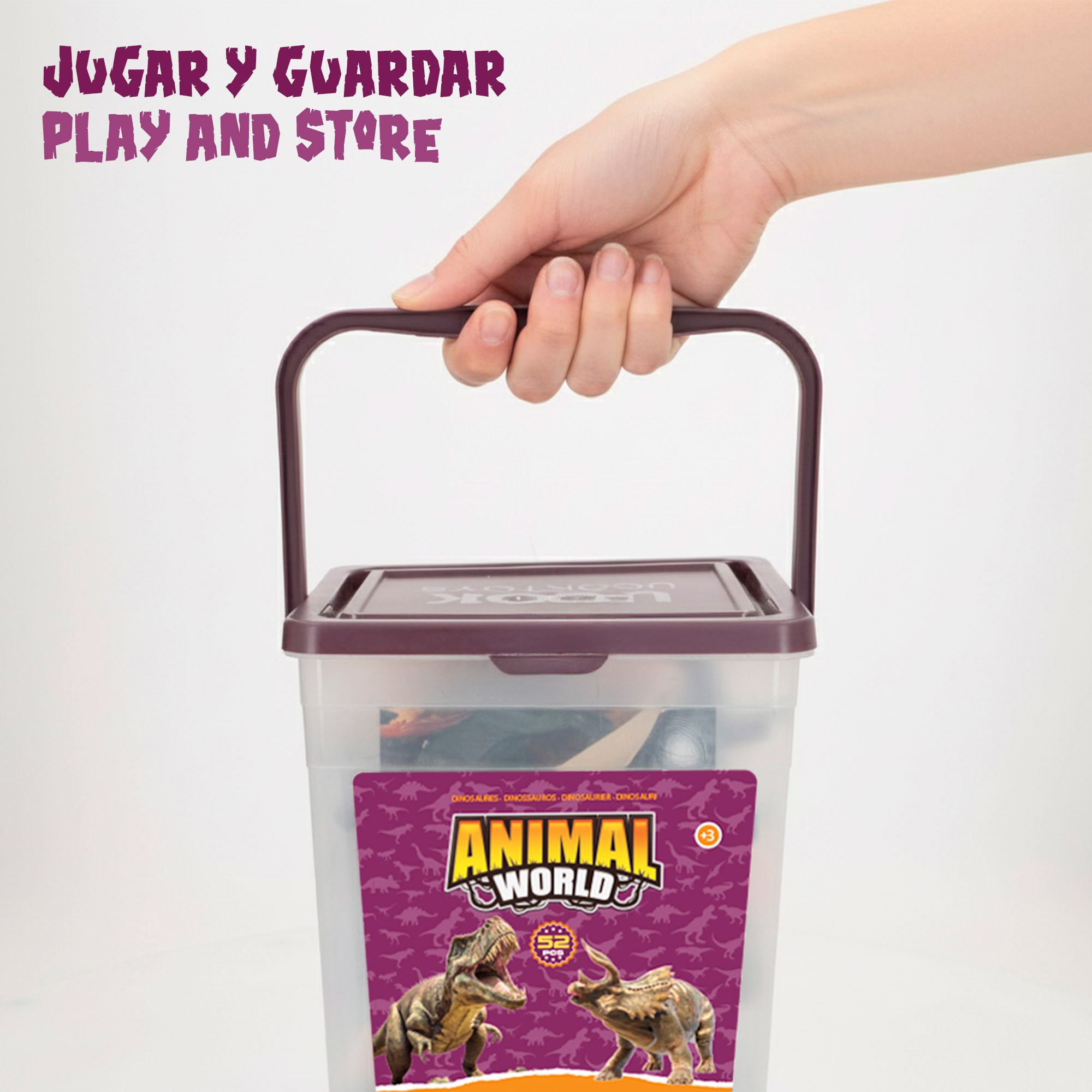 Set dinosaurios con tapete y accesorios 52 pzas. Animal World