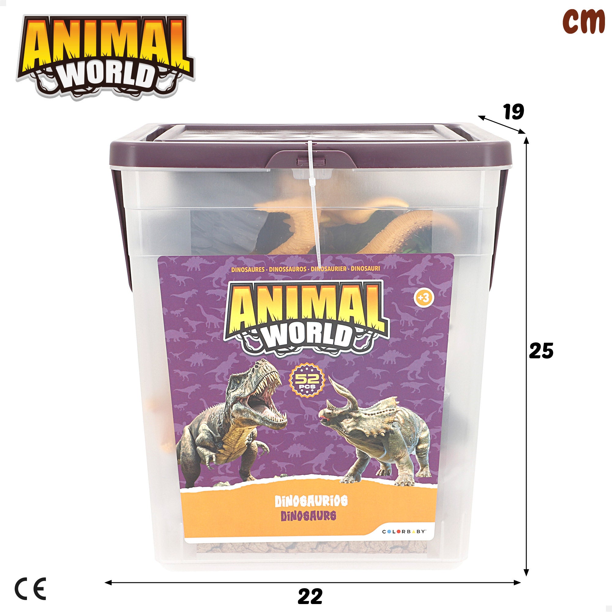Set dinosaurios con tapete y accesorios 52 pzas. Animal World