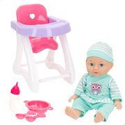 Muñeco bebé 30 cm con trona y accesorios Colorbaby's