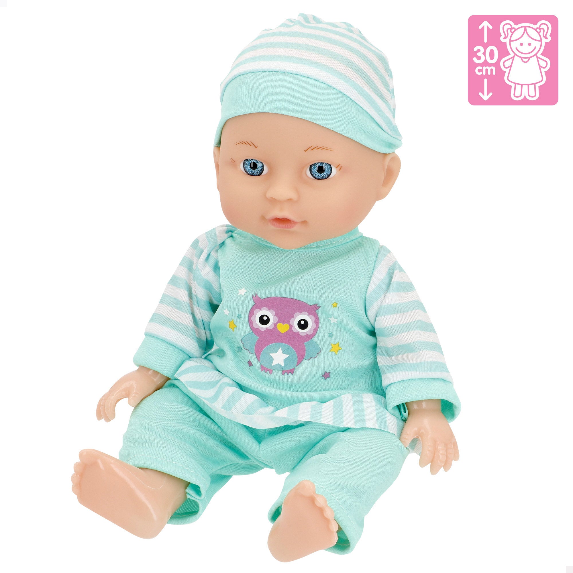 Muñeco bebé 30 cm con trona y accesorios Colorbaby's