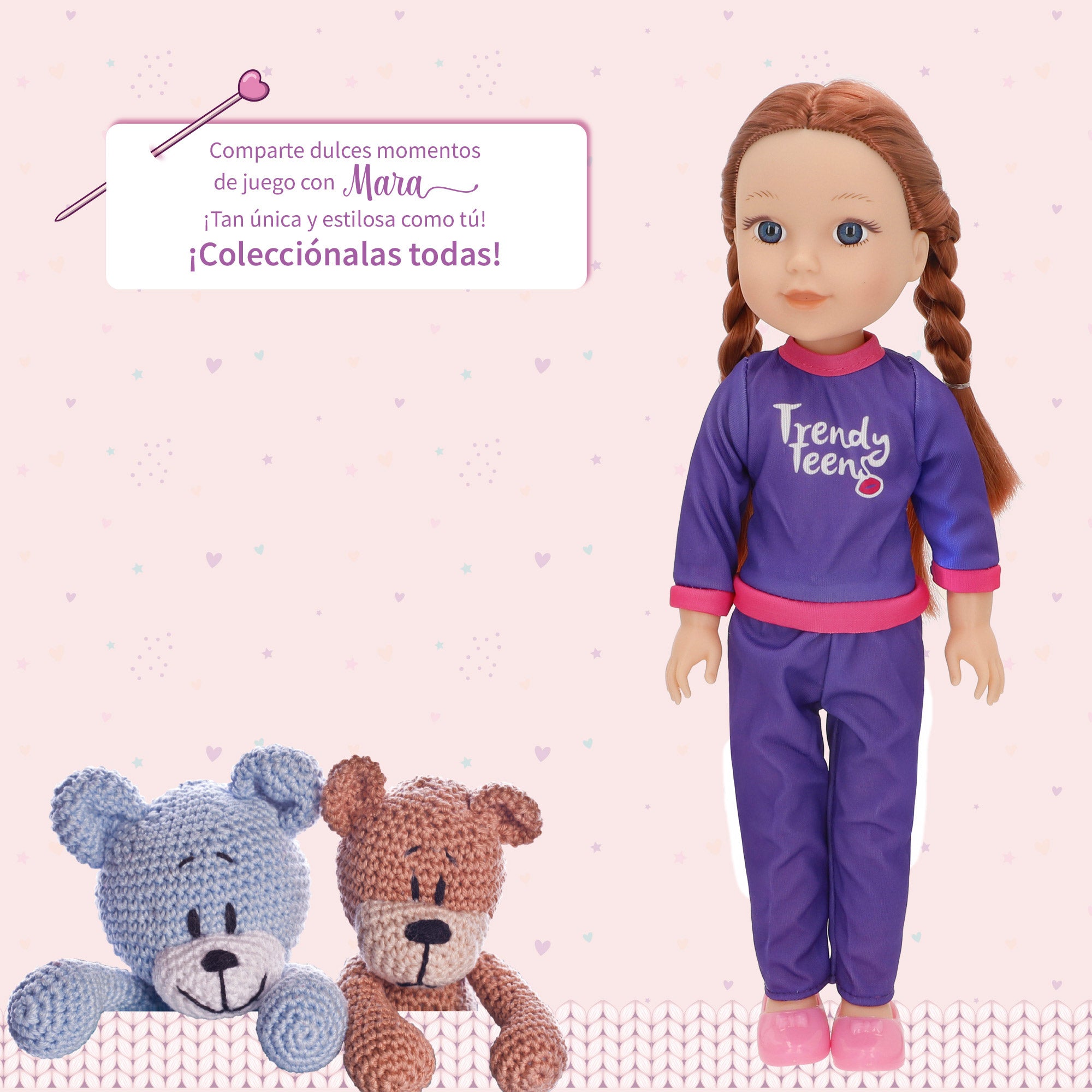Boneca desportiva articulada Mara de 36 cm