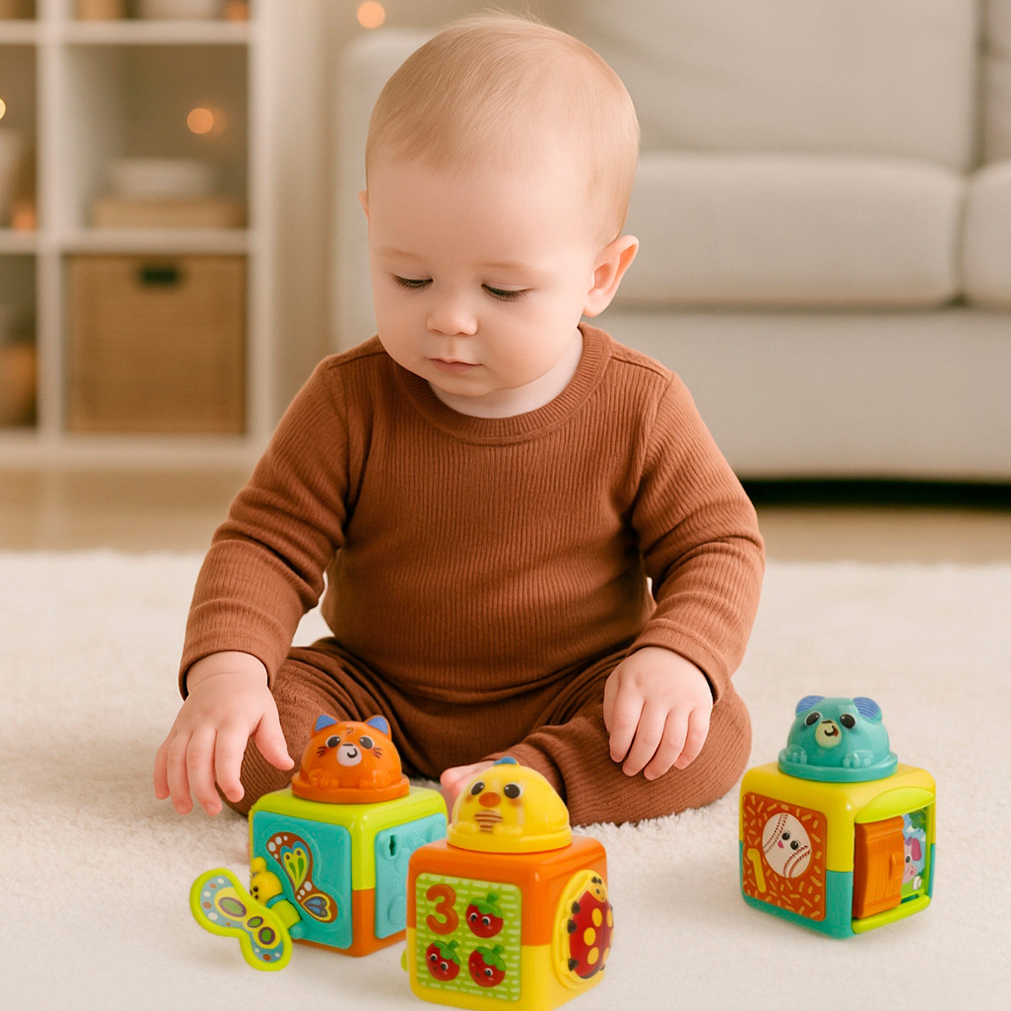 Winfun Cubos apilables de animales