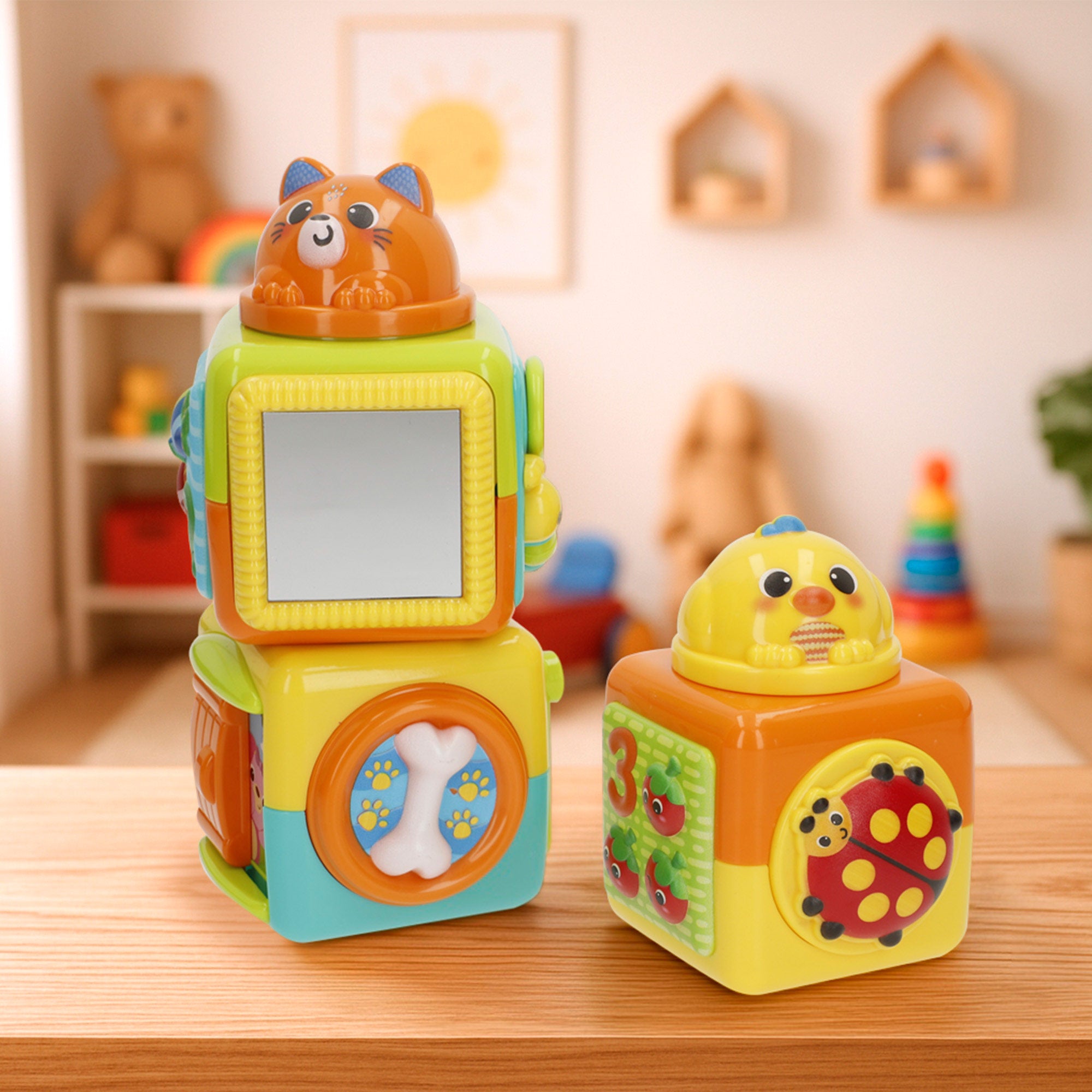 Winfun Cubos apilables de animales