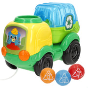 Winfun Camión reciclaje de arrastre con luces, frases y sonidos