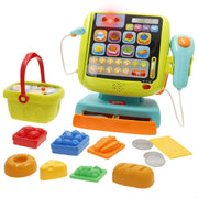 Caixa registadora Winfun com 4 idiomas, luzes e sons.