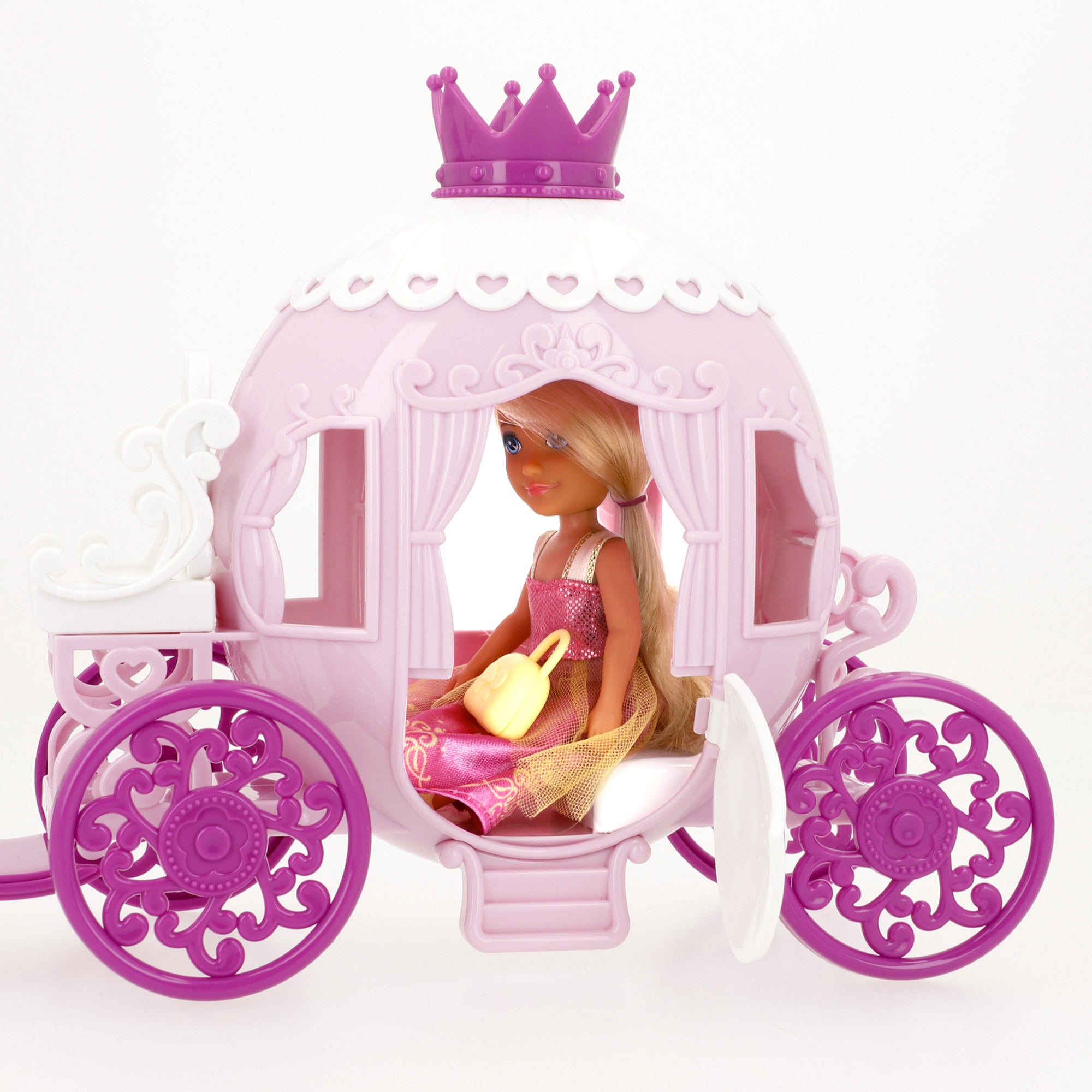Muñeca princesa 15 cm con carruaje Bella
