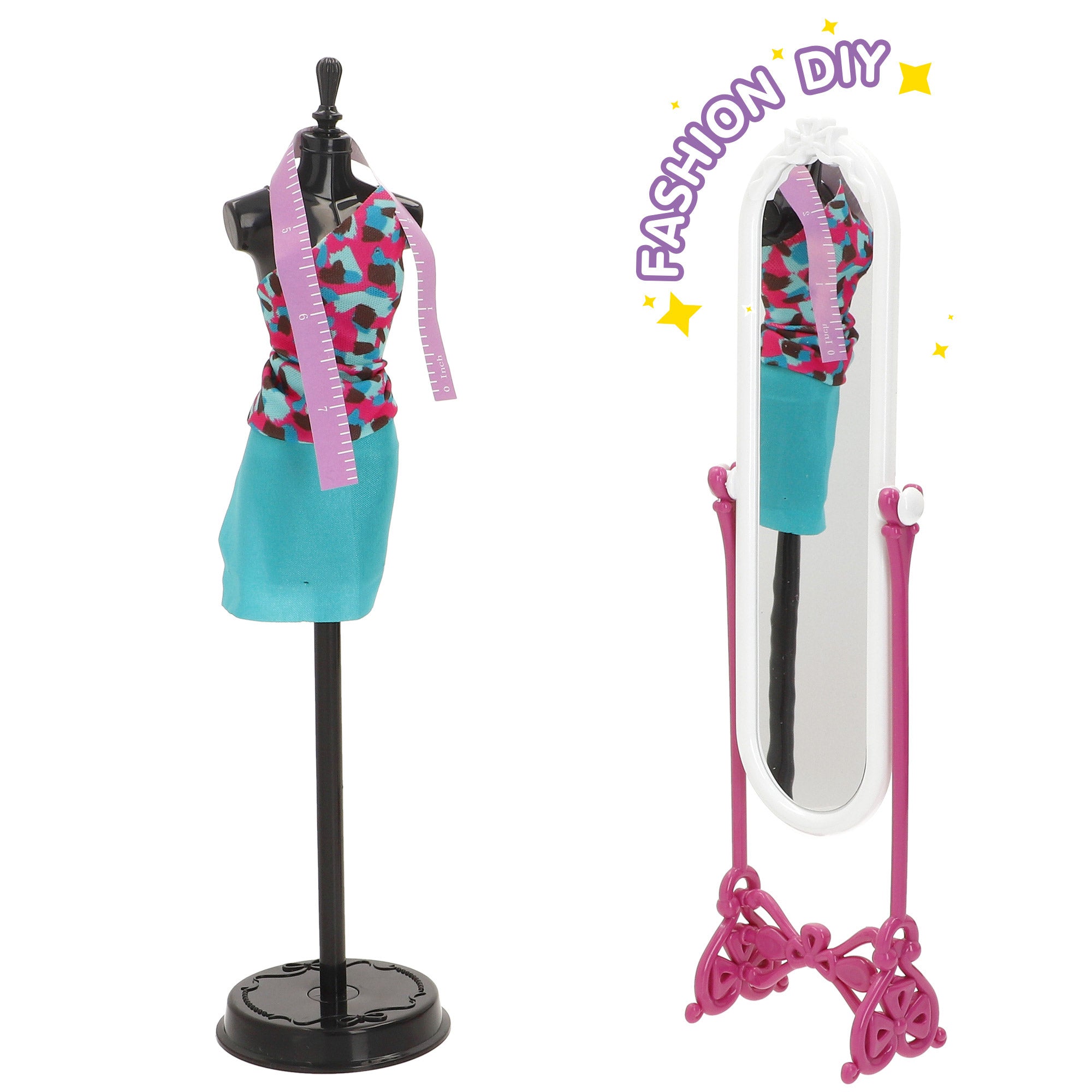 Boneca Isabella de 30 cm, estilista, com acessórios.