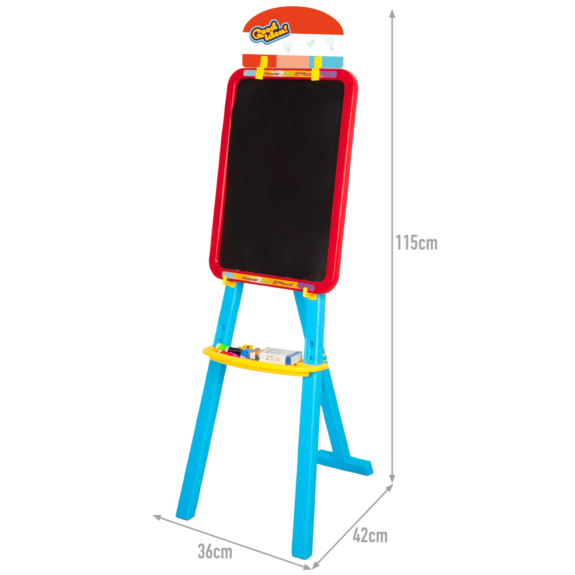 Pizarra doble cara magnética con caballete ajustable y accesorios COLORBABY Good Idea!