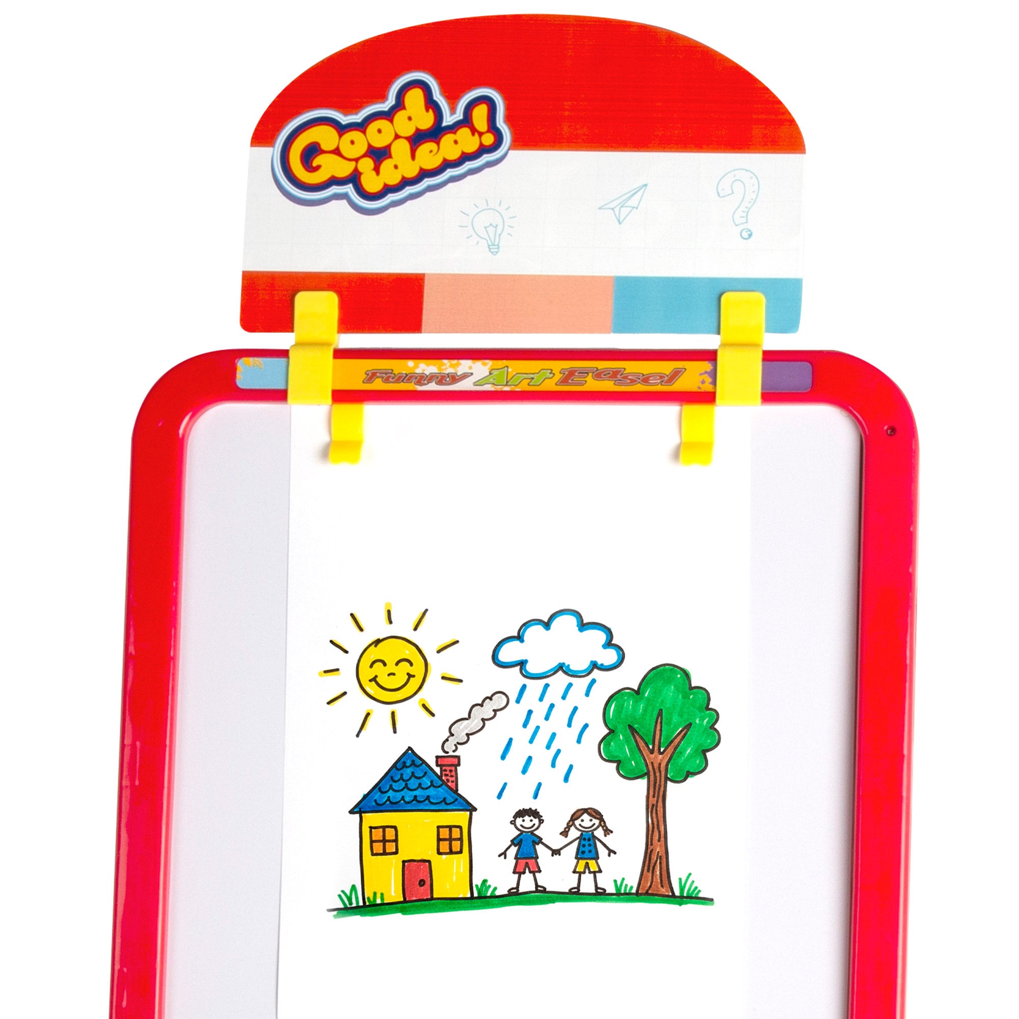 Pizarra doble cara magnética con caballete ajustable y accesorios COLORBABY Good Idea!