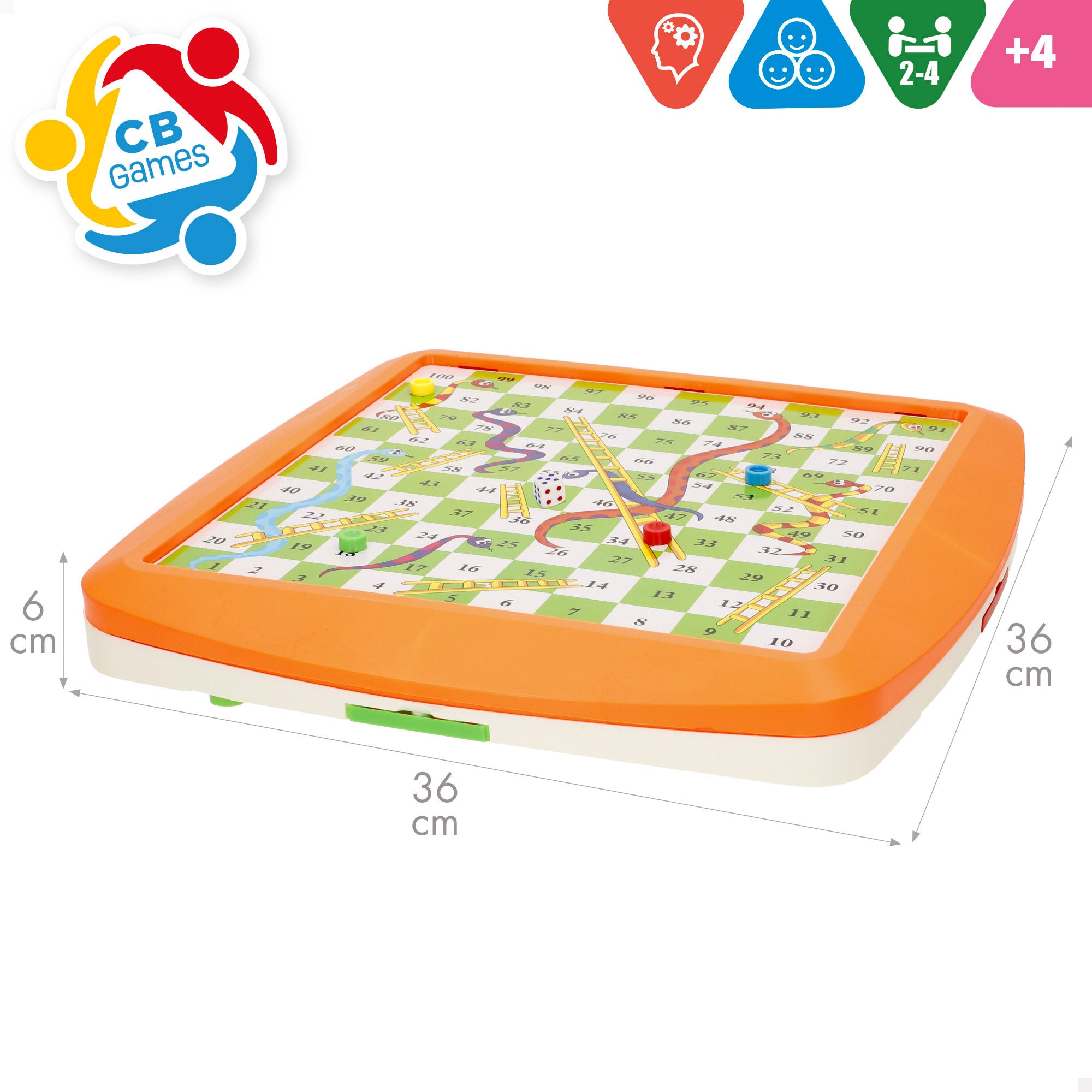 Multijuego 2 en 1: Parchís y Serpientes y escaleras CB Games