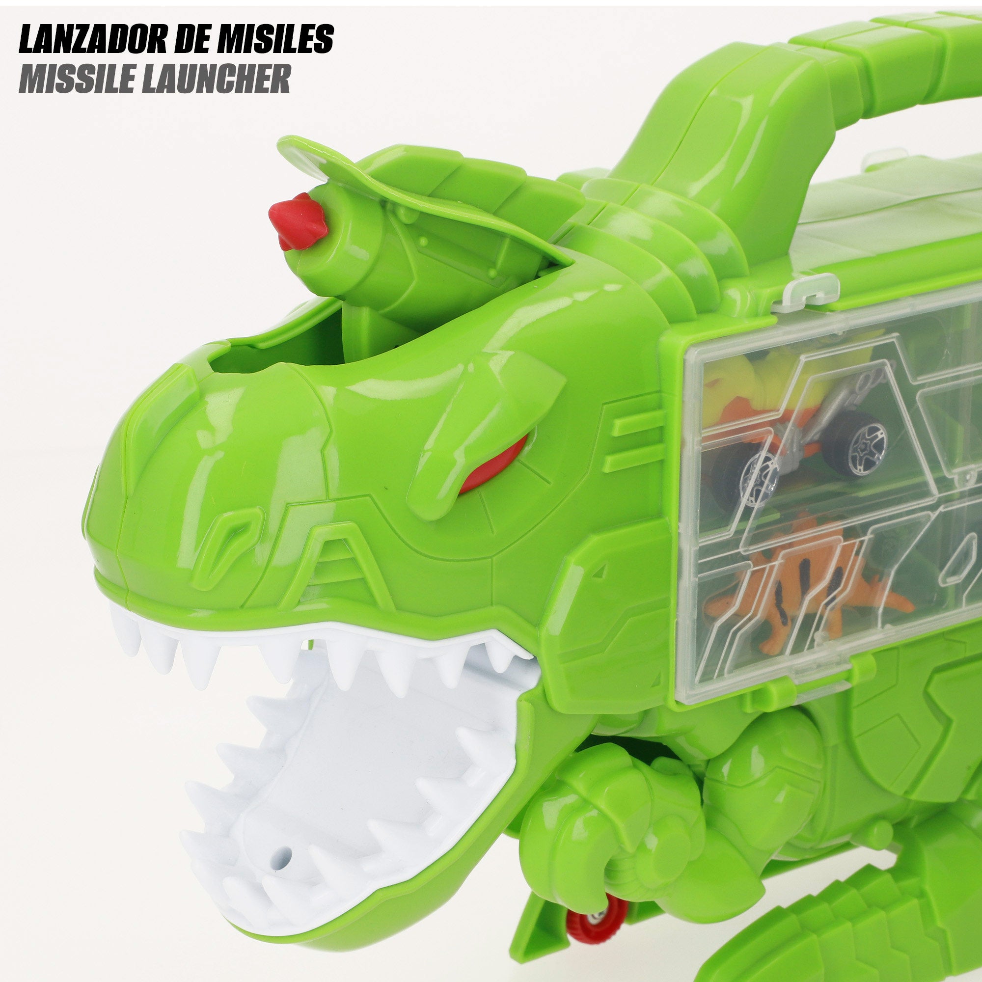 Estojo para transporte de automóveis Teamsterz Dino Destroyer com rampa e lançador