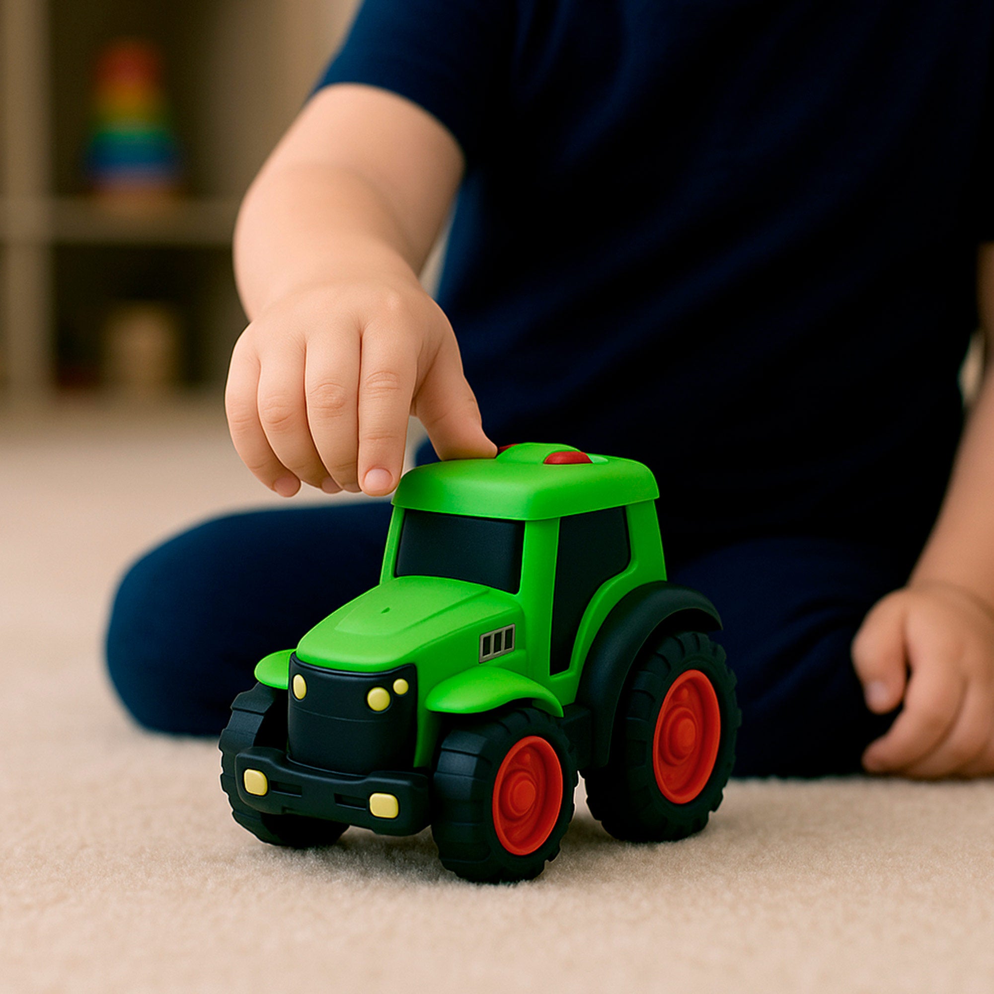 Camión de granja con tractor de juguete Teamsterz