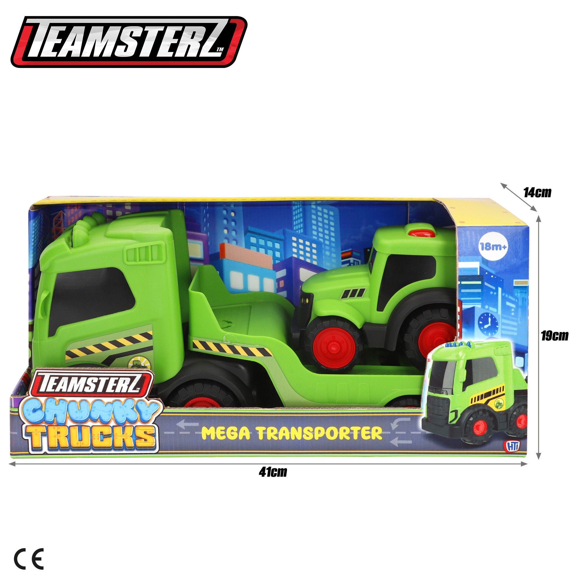 Camión de granja con tractor de juguete Teamsterz