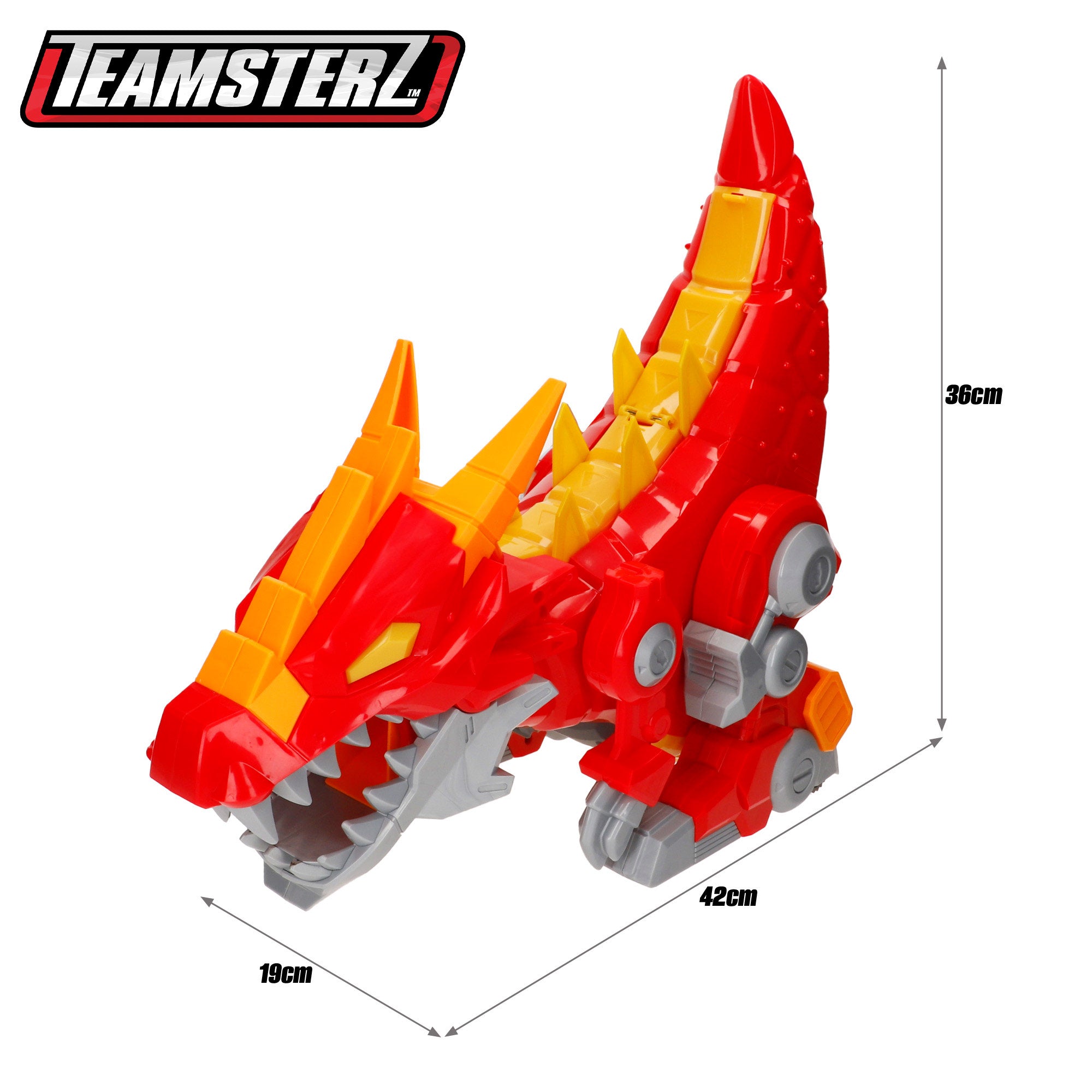 Lanzador coches luminoso con sonido y coche metálico Teamsterz