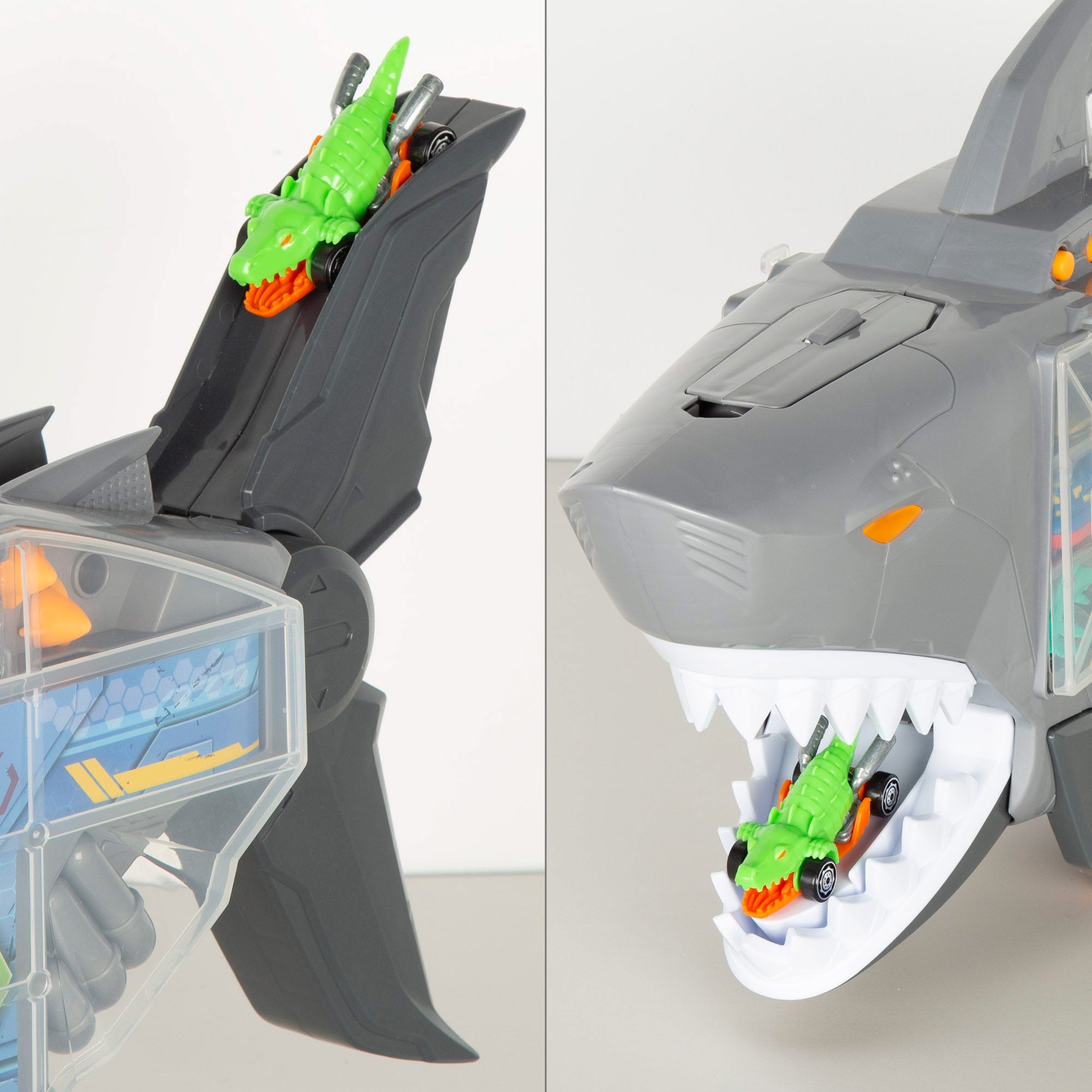 Maletín portacoches con rampa y lanzador Roboshark Teamsterz