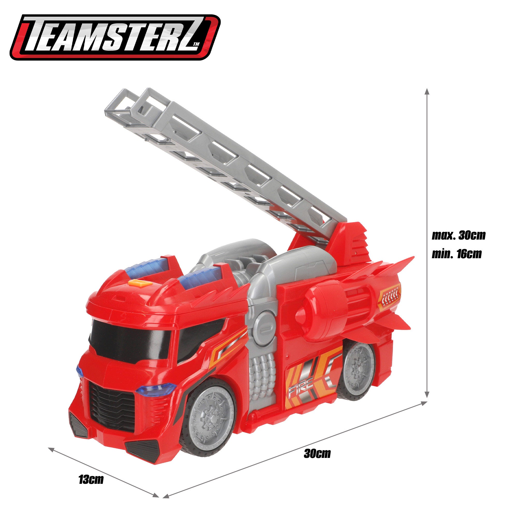 Camião de bombeiros Teamsterz com luzes e sons.