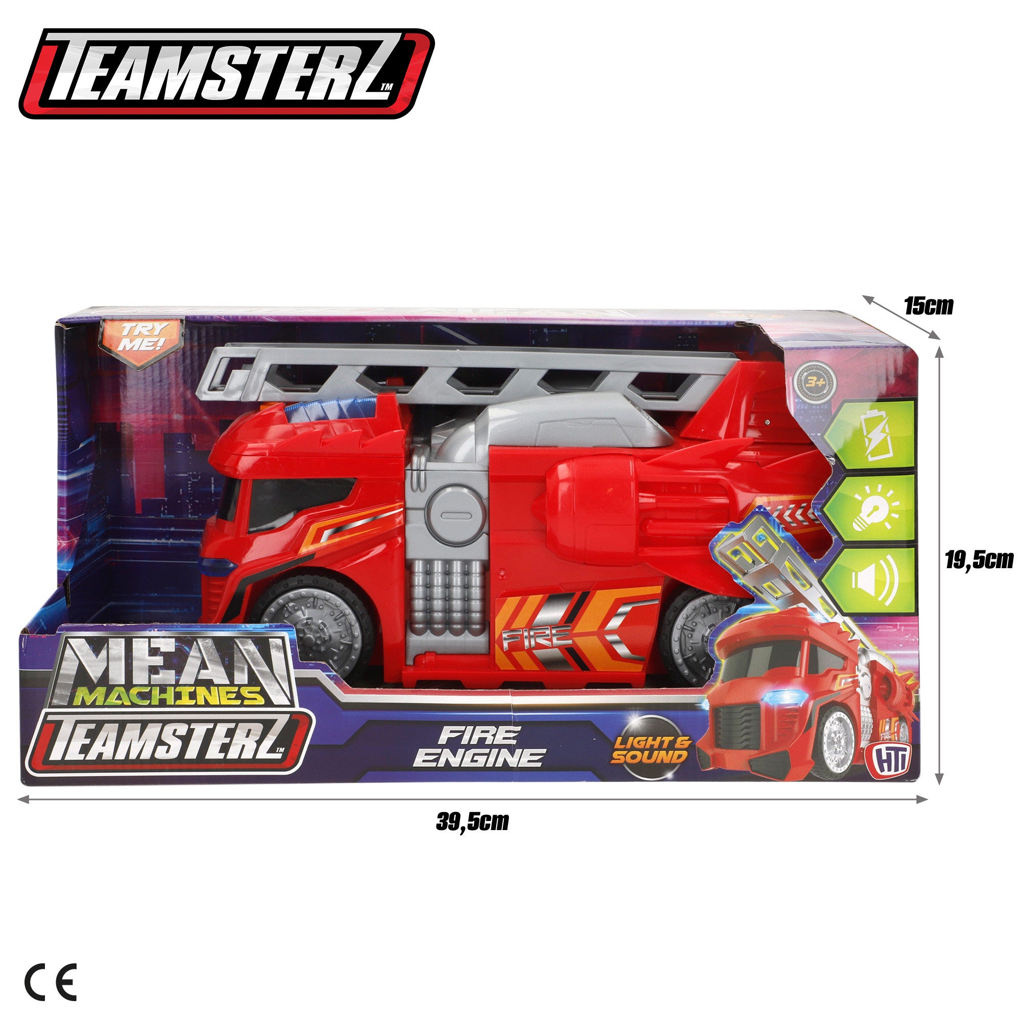 Camião de bombeiros Teamsterz com luzes e sons.
