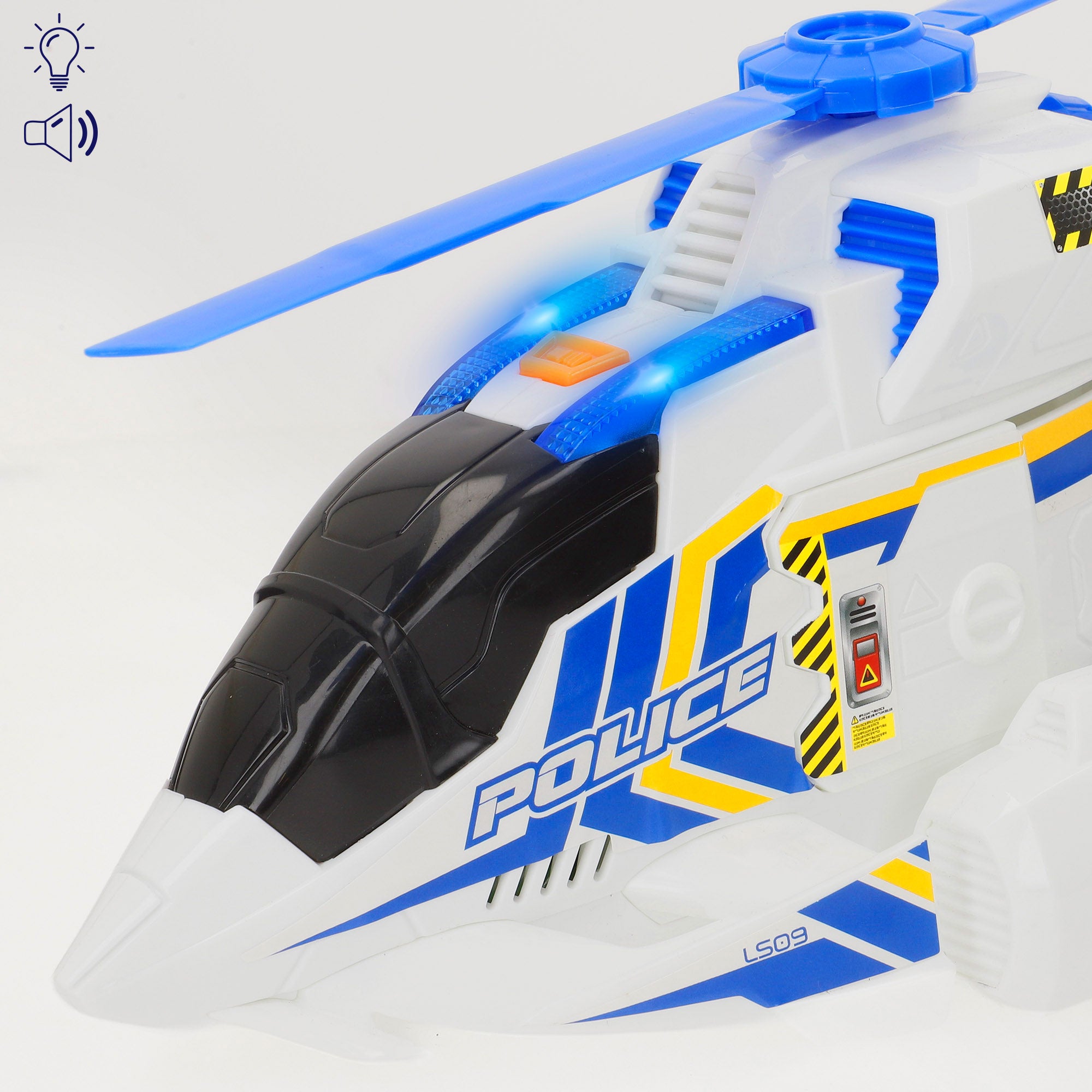 Helicóptero policial Teamsterz com luzes e sons.