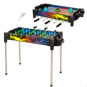 Mesa 2 en 1 air hockey y futbolín neón CB Games