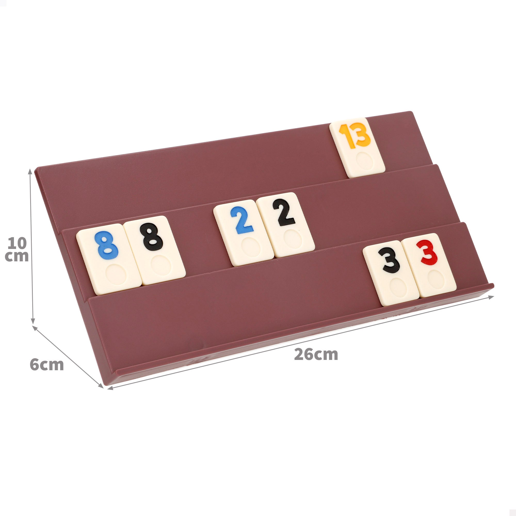 Jogo de tabuleiro clássico de Rummy com peças e suportes para 2 a 4 jogadores - CB Games