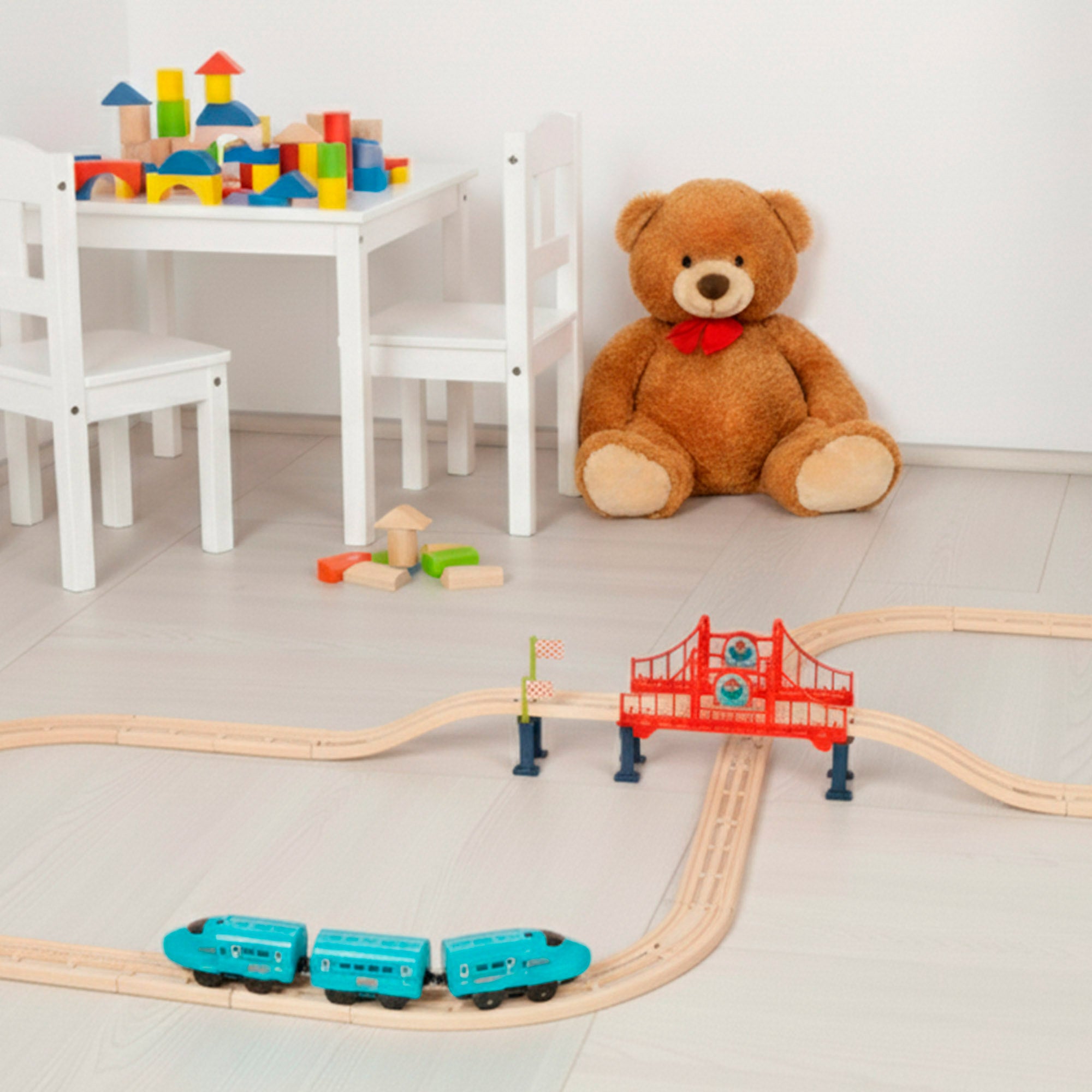 Tren eléctrico de juguete 43 piezas con sonido Speed & Go
