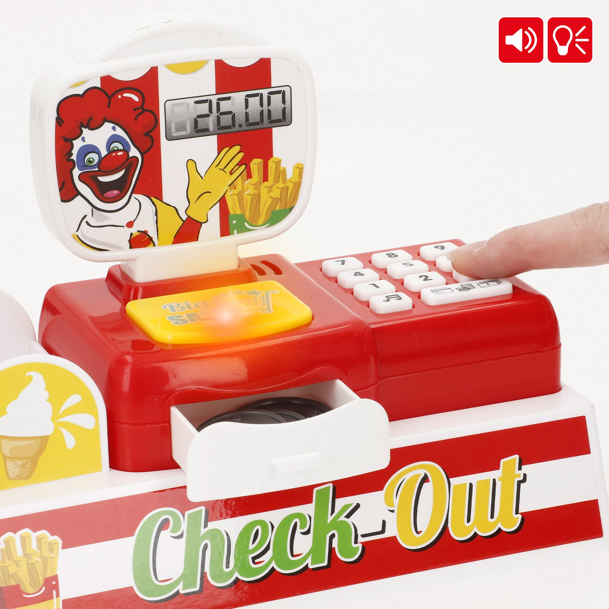 O Meu Supermercado de Brinquedos para a Casa com Acessórios, Luzes e Sons
