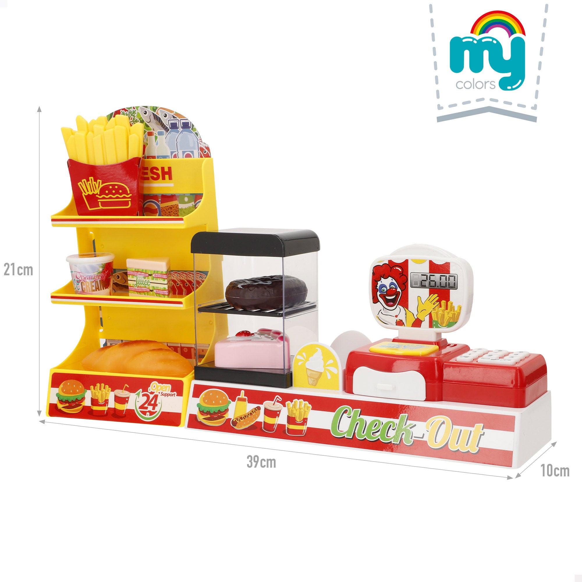 O Meu Supermercado de Brinquedos para a Casa com Acessórios, Luzes e Sons