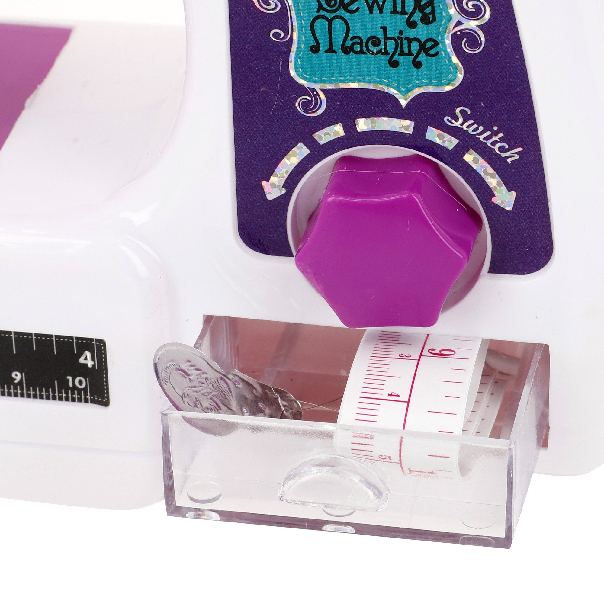 Máquina de costura infantil My Home com luz e acessórios.