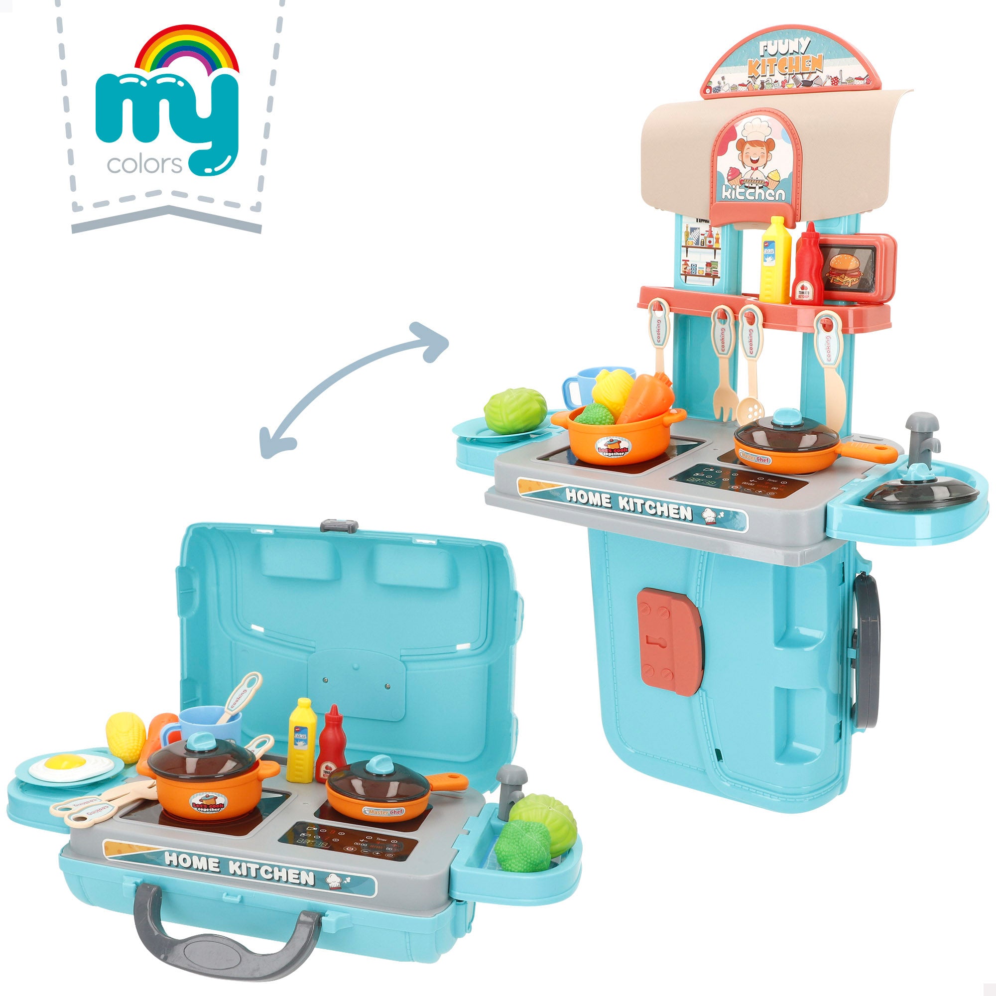 Maletín cocina juguete 3 en 1 con accesorios My Home