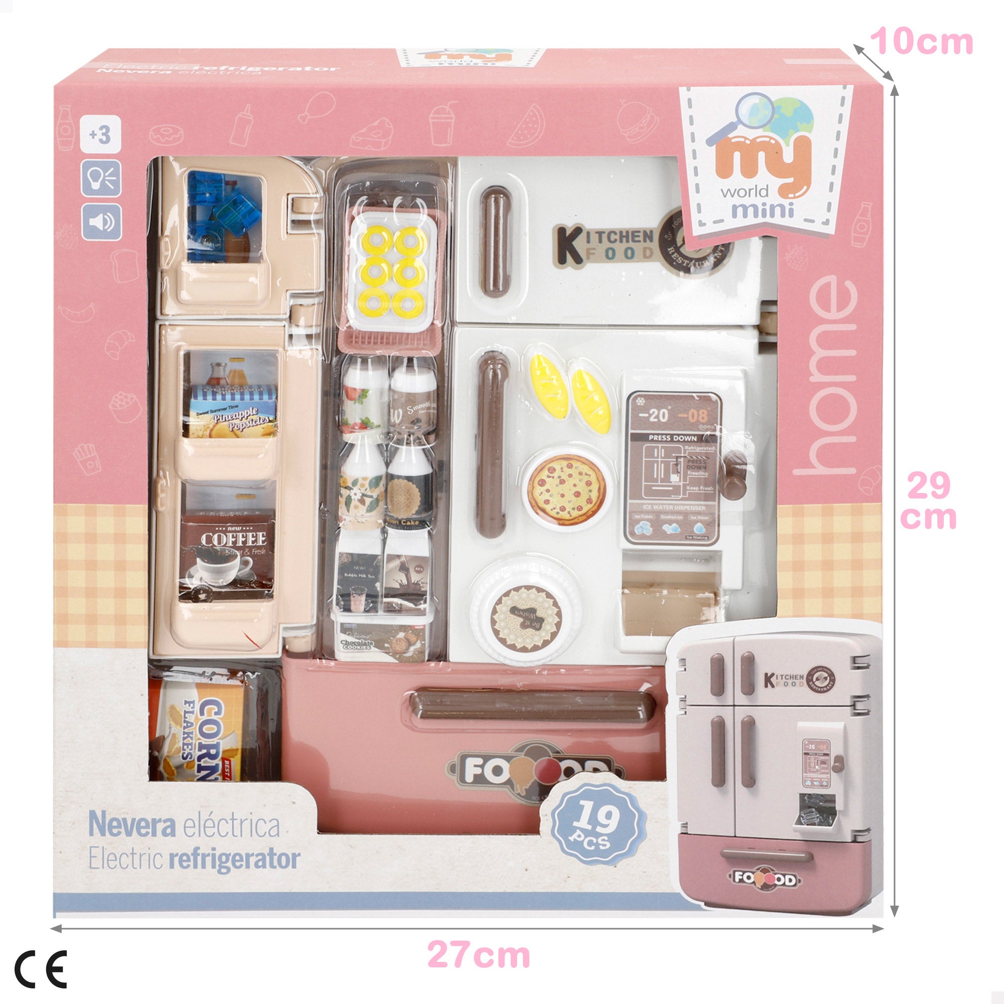 O Meu Mini Mundo: Mini Frigorífico com Comida, Luzes e Sons