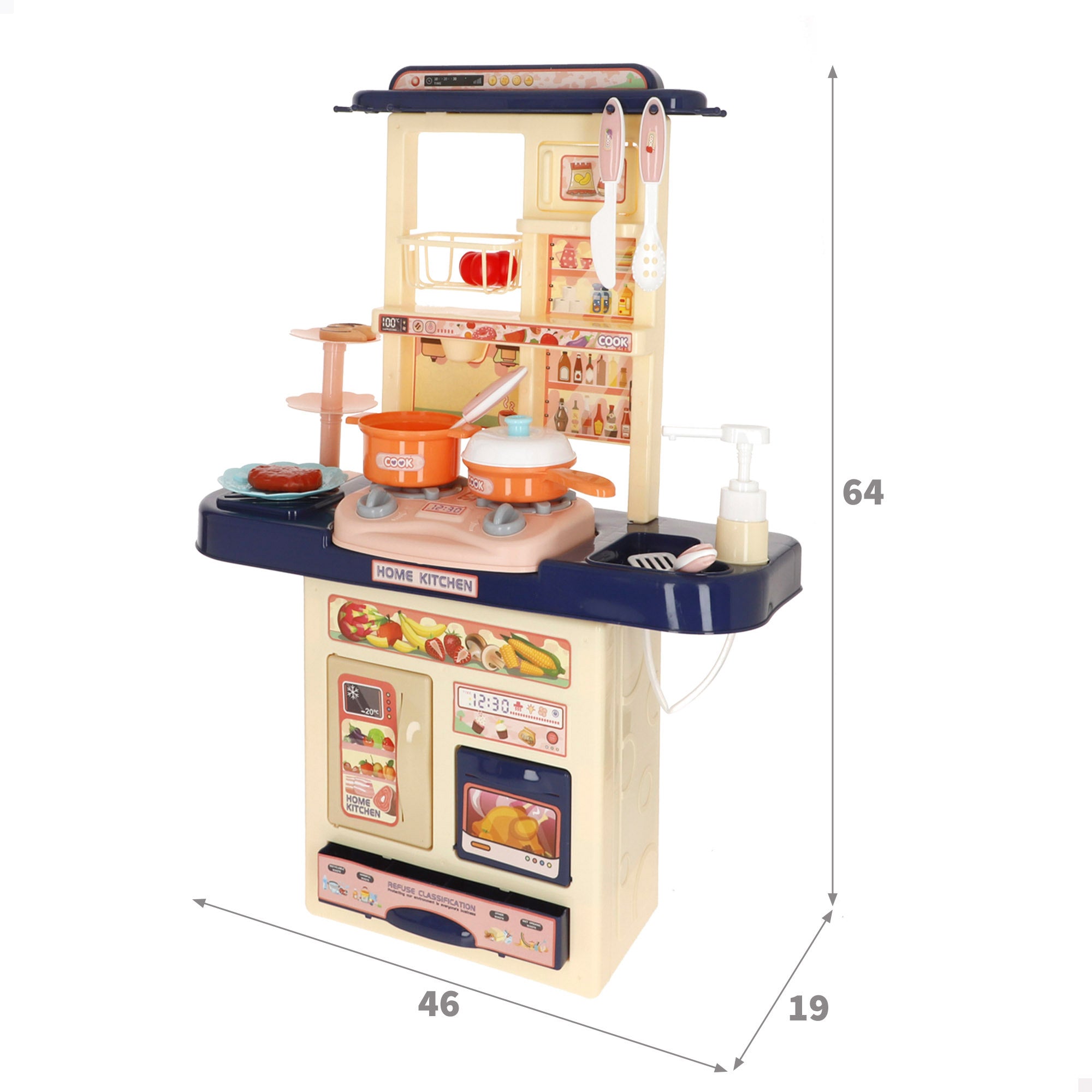 Cocina de juguete con alimentos luz y sonido My Home