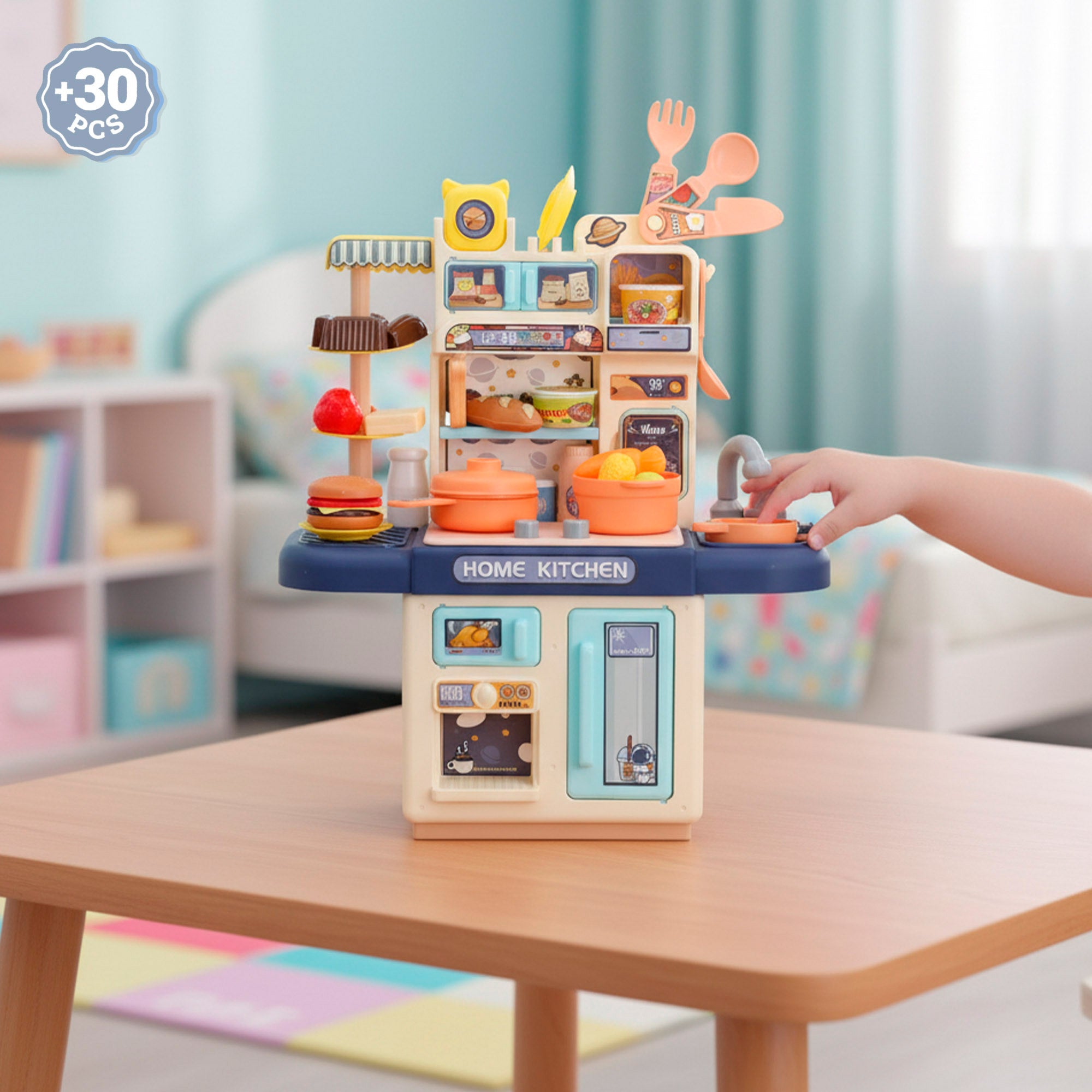 Cocina miniatura con alimentos luz y sonido My Home