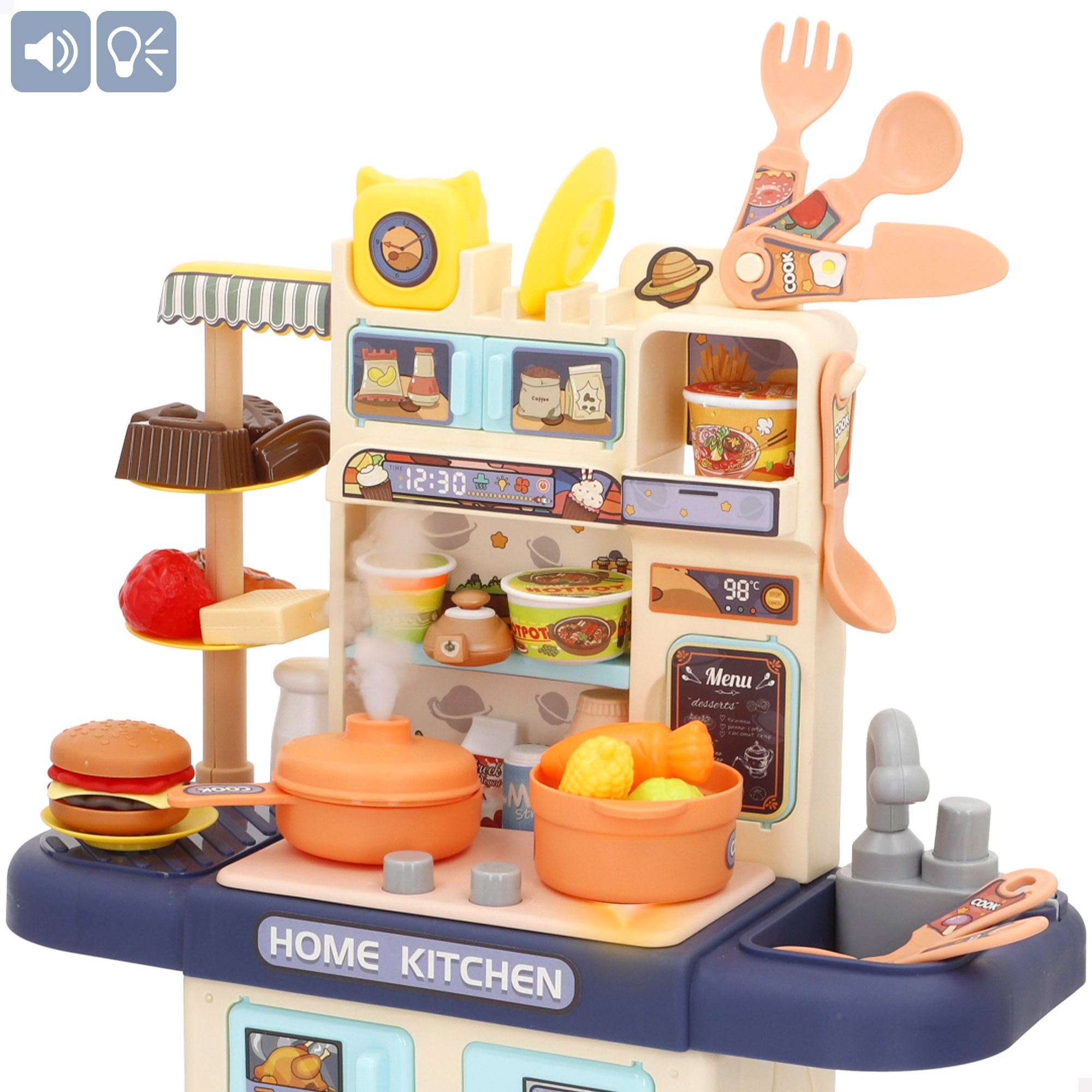 Cocina miniatura con alimentos luz y sonido My Home