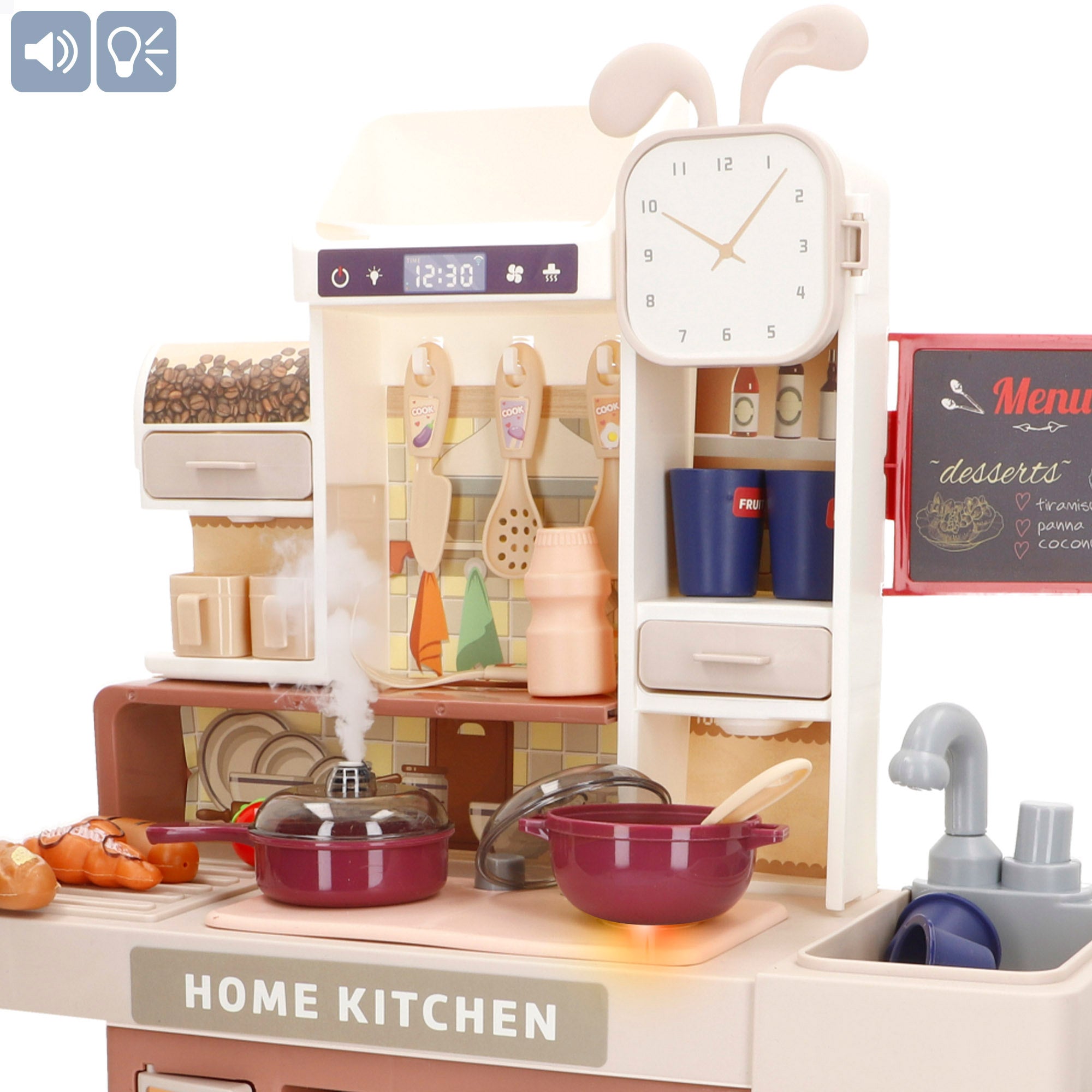 A Minha Cozinha em Miniatura para Bolos, com Comida, Luzes e Som