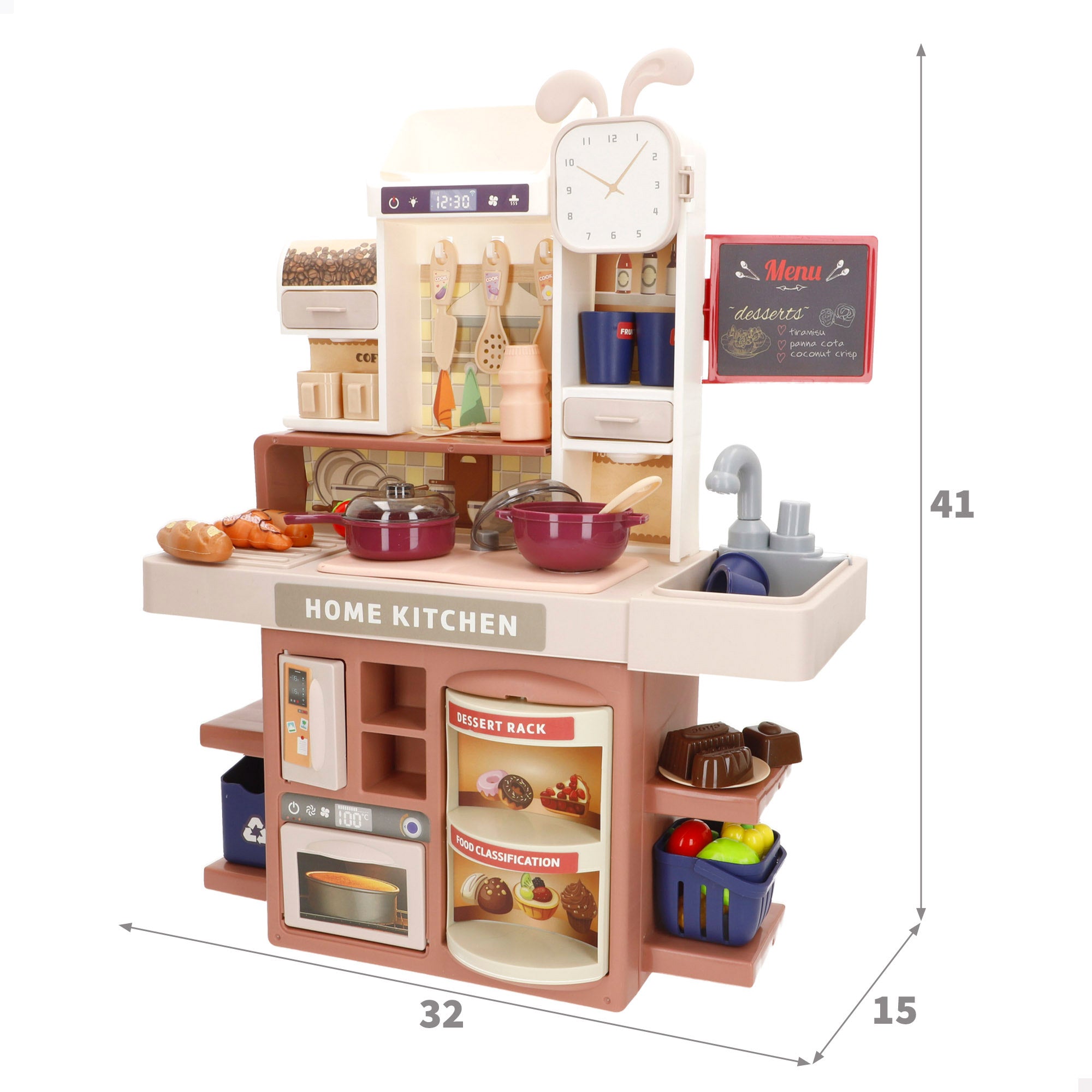 A Minha Cozinha em Miniatura para Bolos, com Comida, Luzes e Som