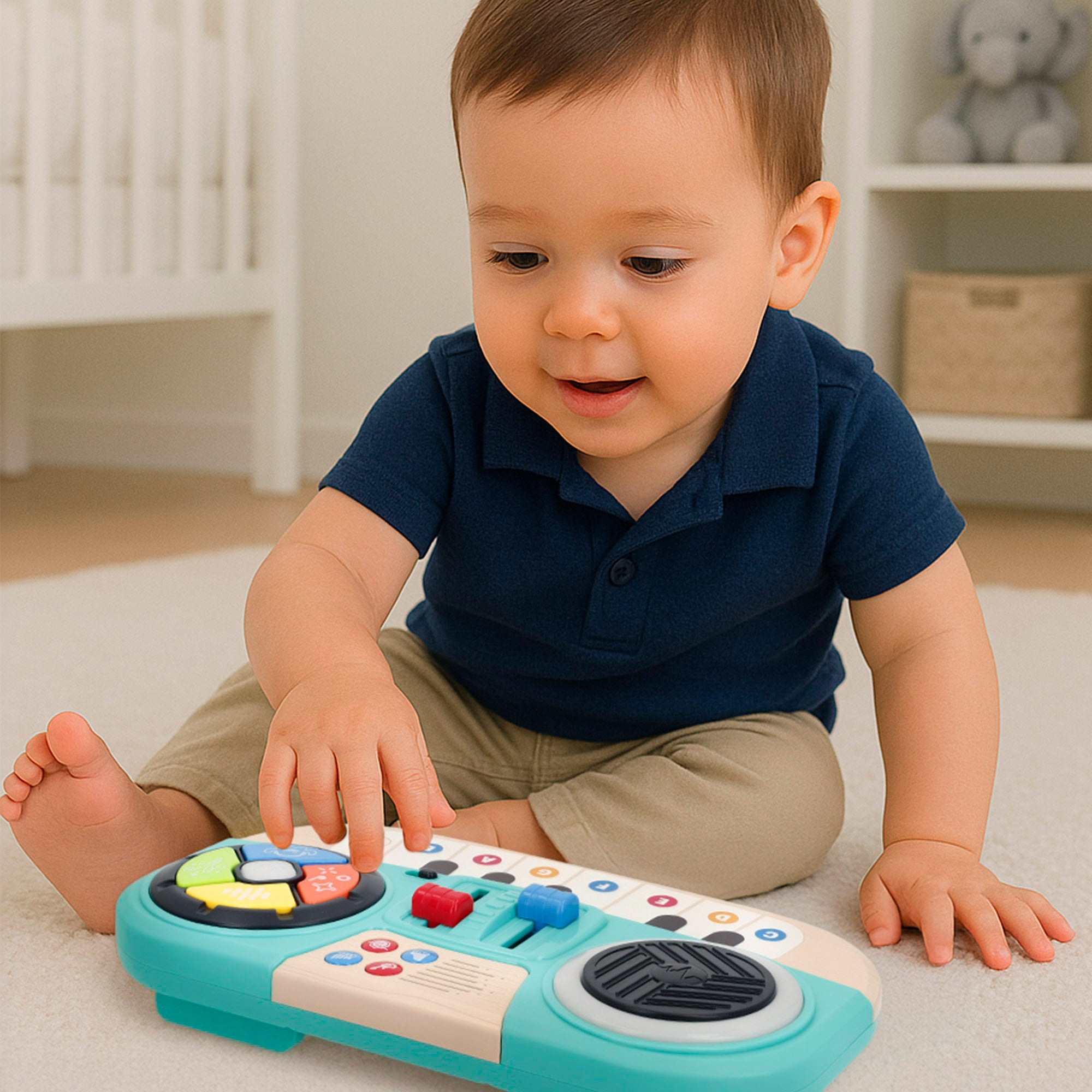 PLAY Teclado electrónico DJ infantil con luces y sonidos