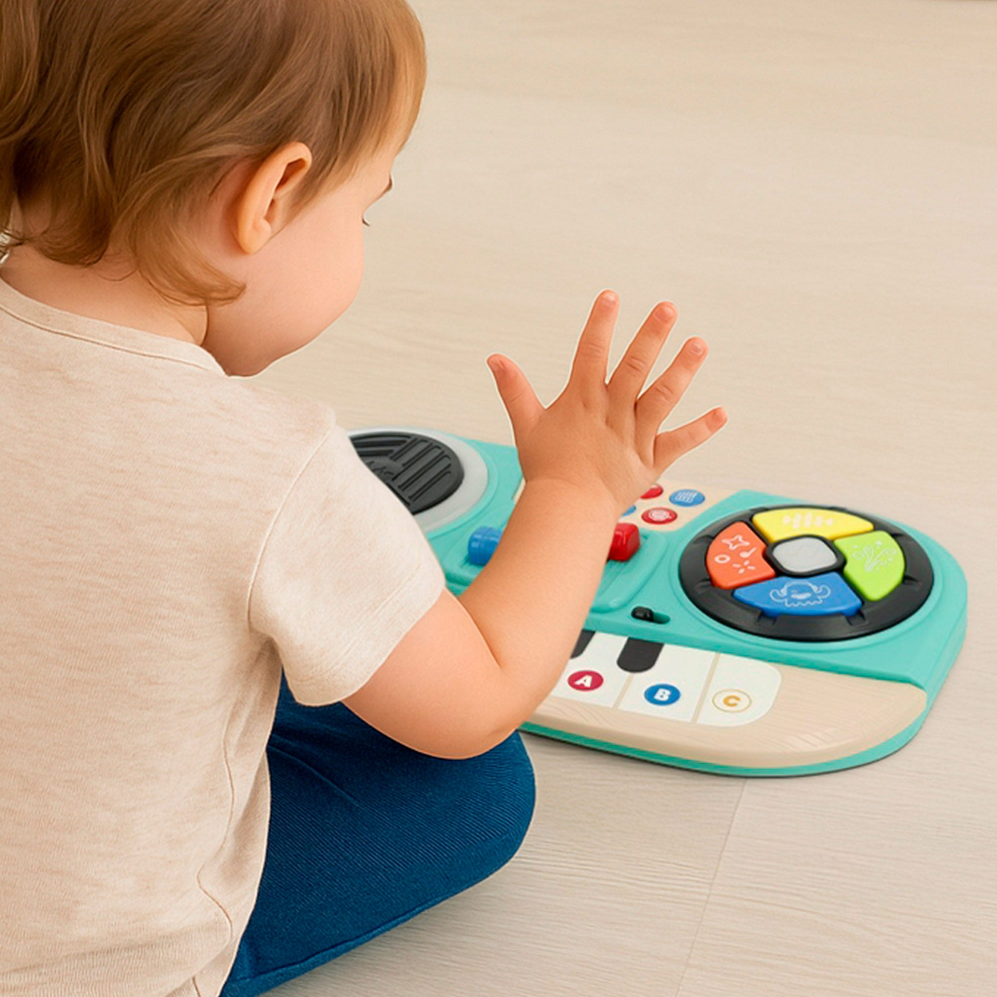 PLAY Teclado electrónico DJ infantil con luces y sonidos