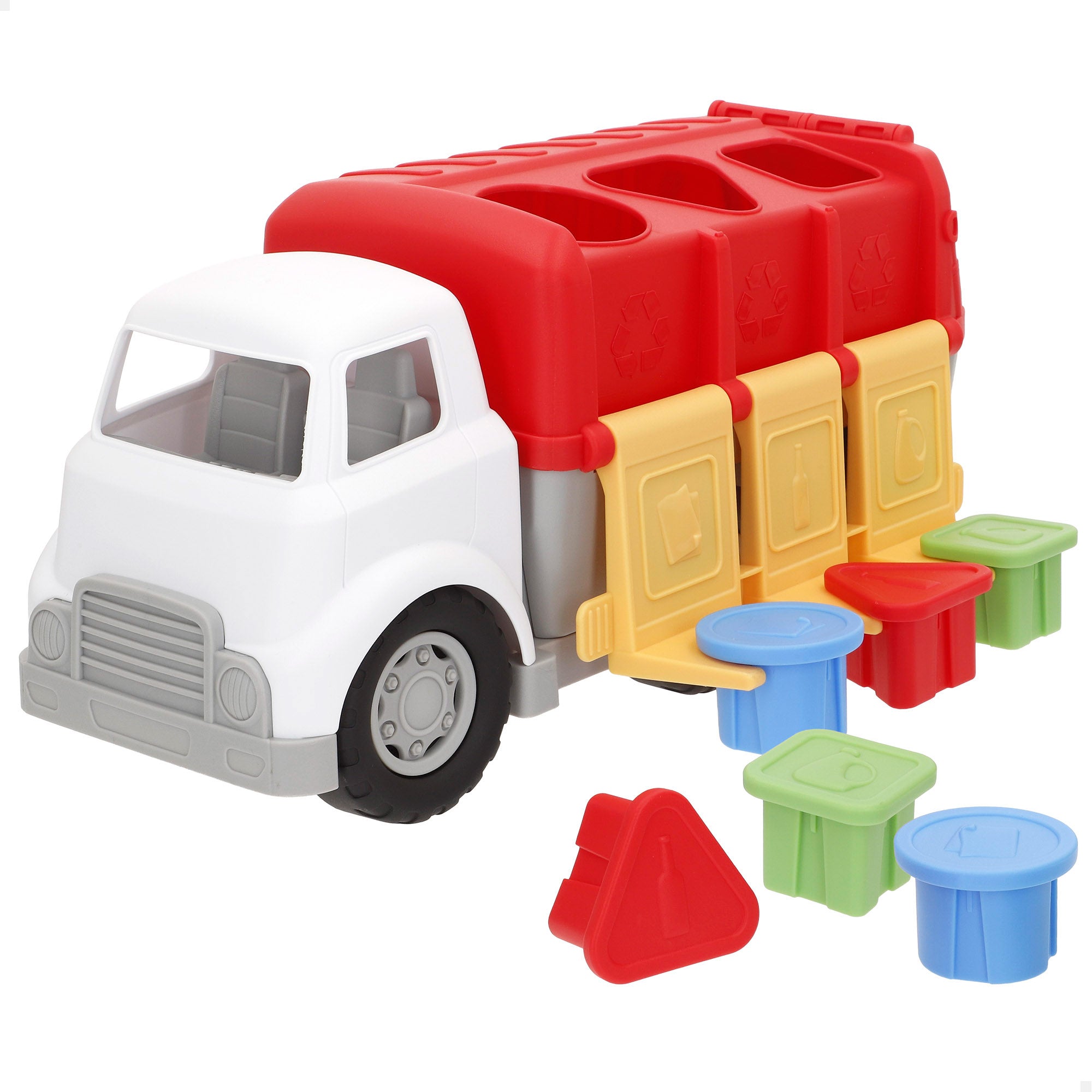 Camião de reciclagem infantil PLAY com contentores de triagem
