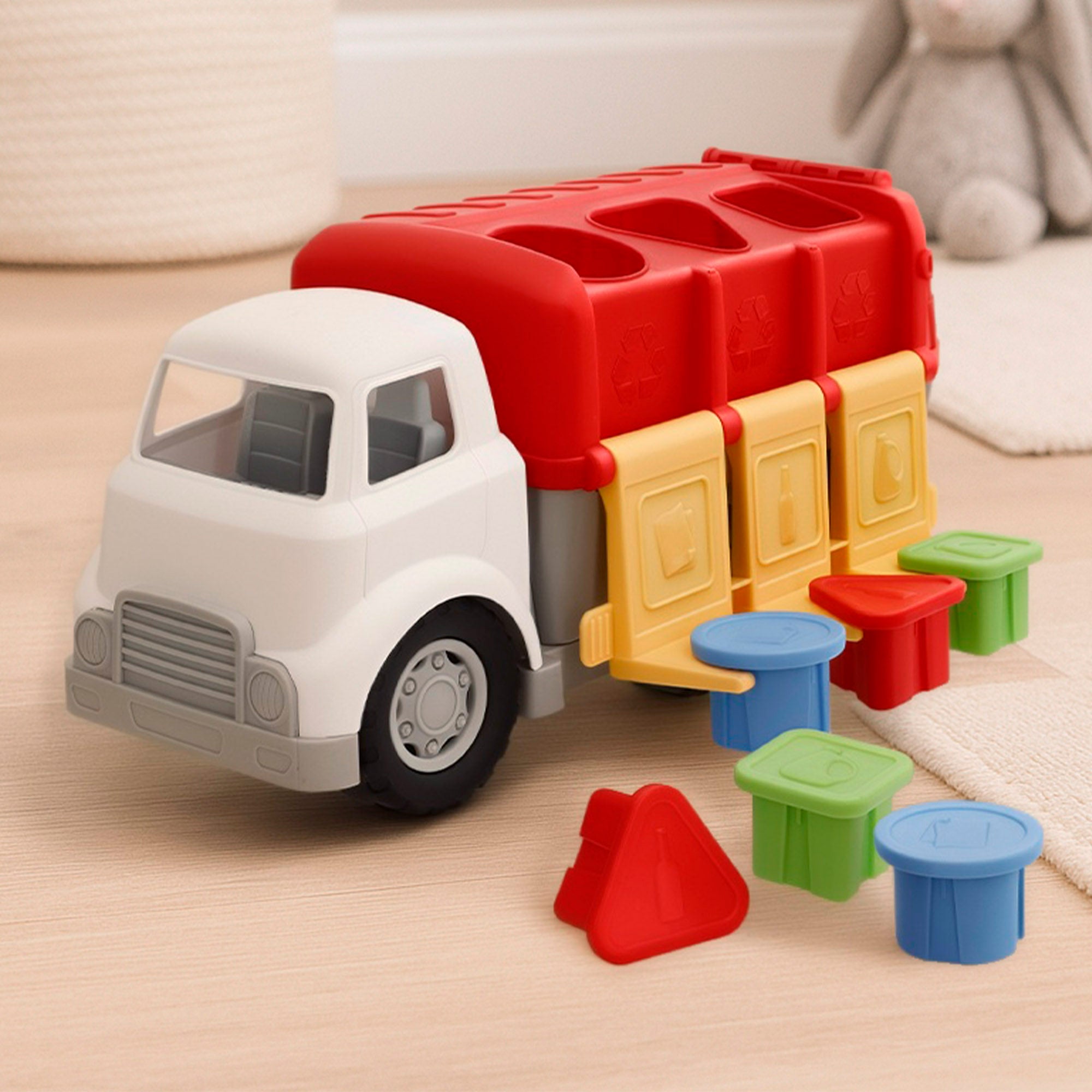 Camião de reciclagem infantil PLAY com contentores de triagem