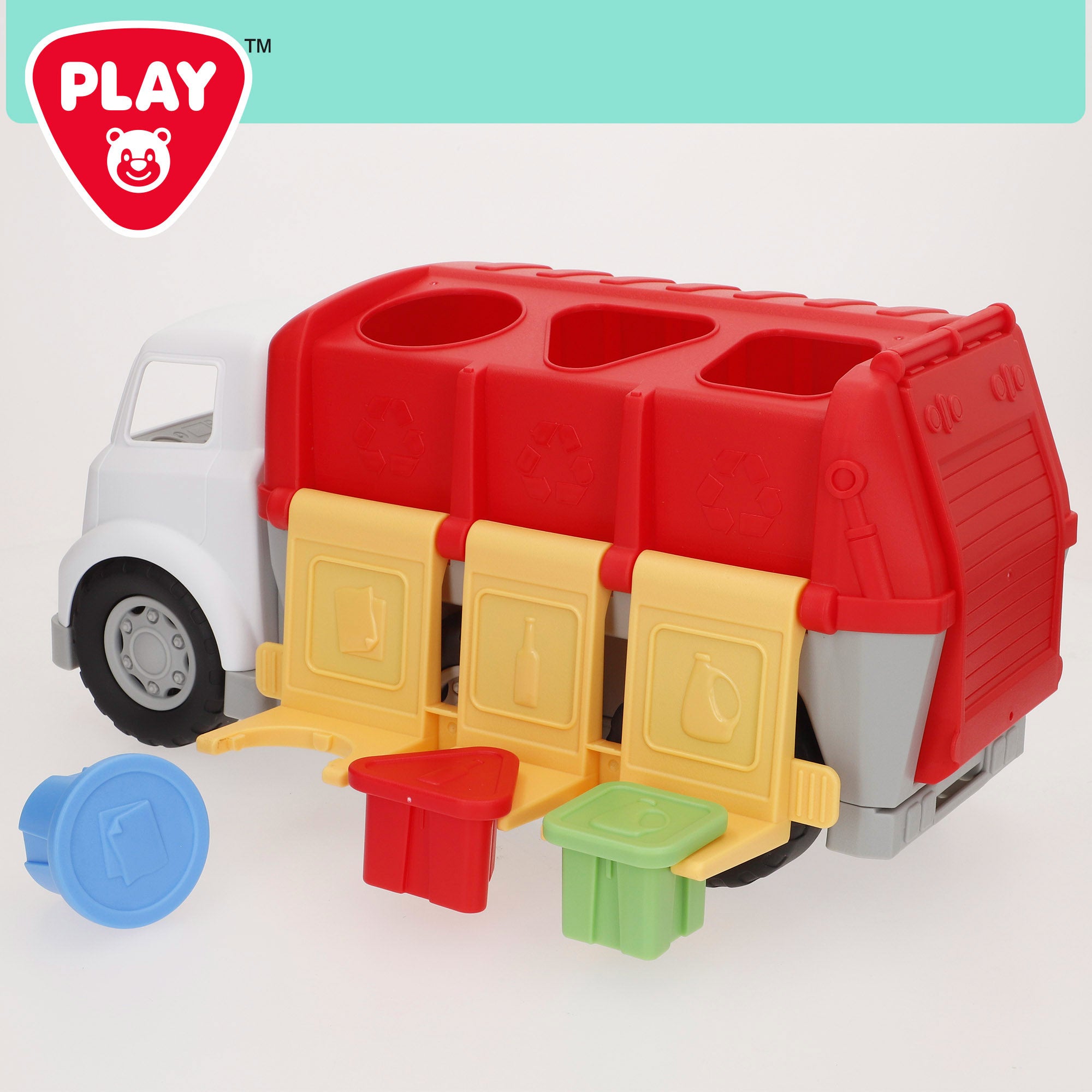 Camião de reciclagem infantil PLAY com contentores de triagem