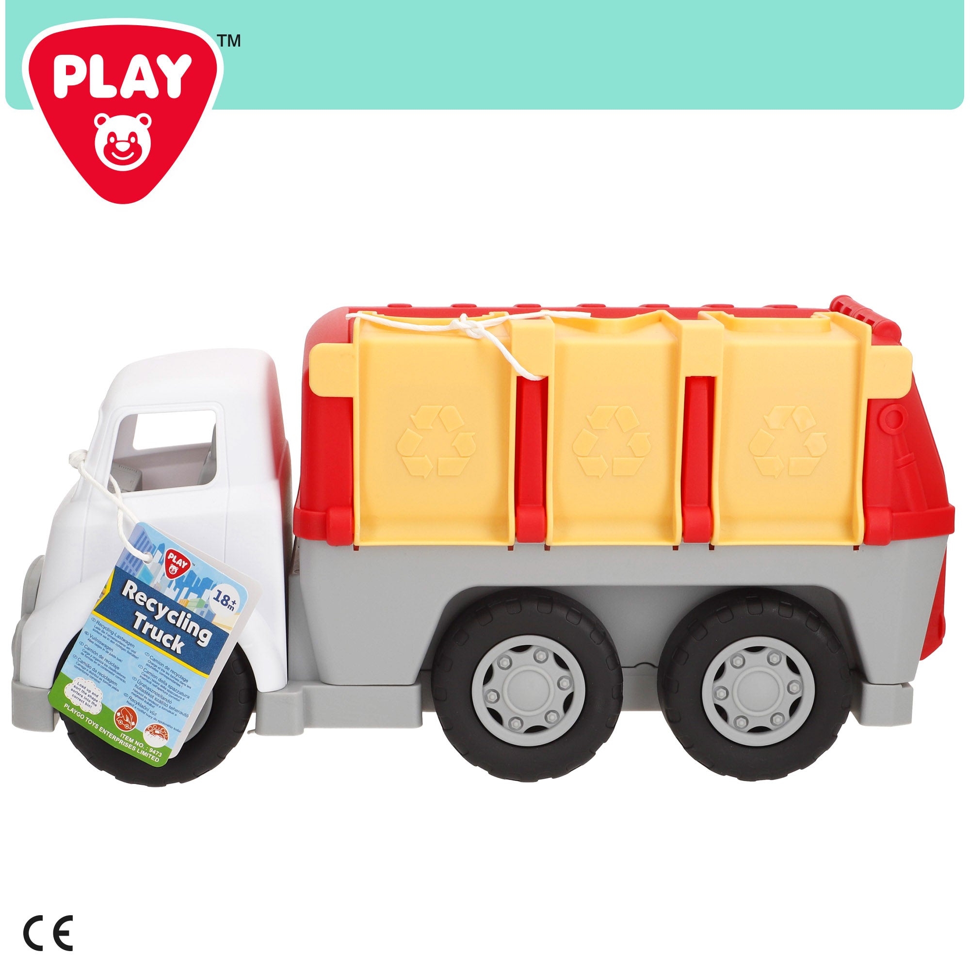 Camião de reciclagem infantil PLAY com contentores de triagem